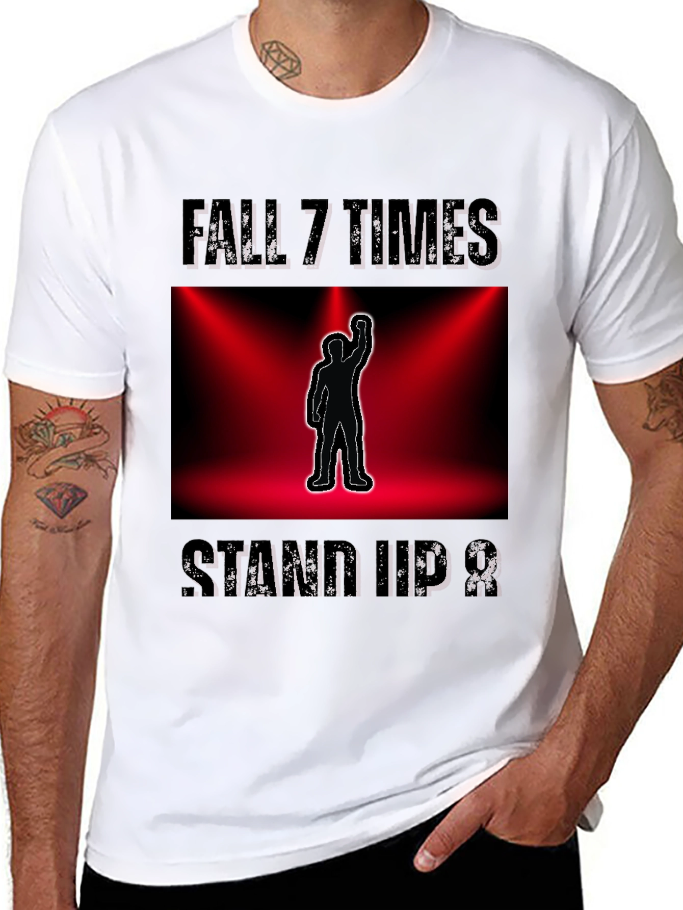 Fall 7 Times Stand Up 8 Motivational T-Shirt