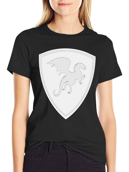 Dragon Shield Black T-Shirt - Fantasy Tee