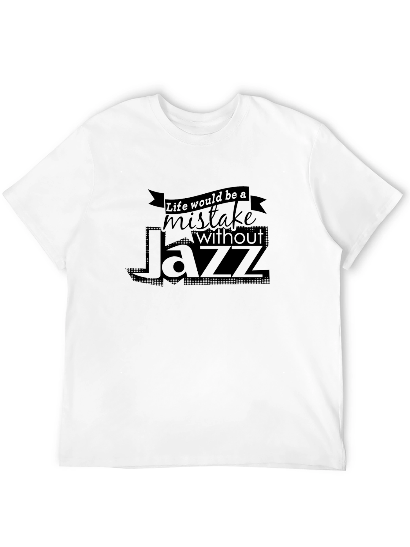 Life Without Jazz Black Graphic Tee