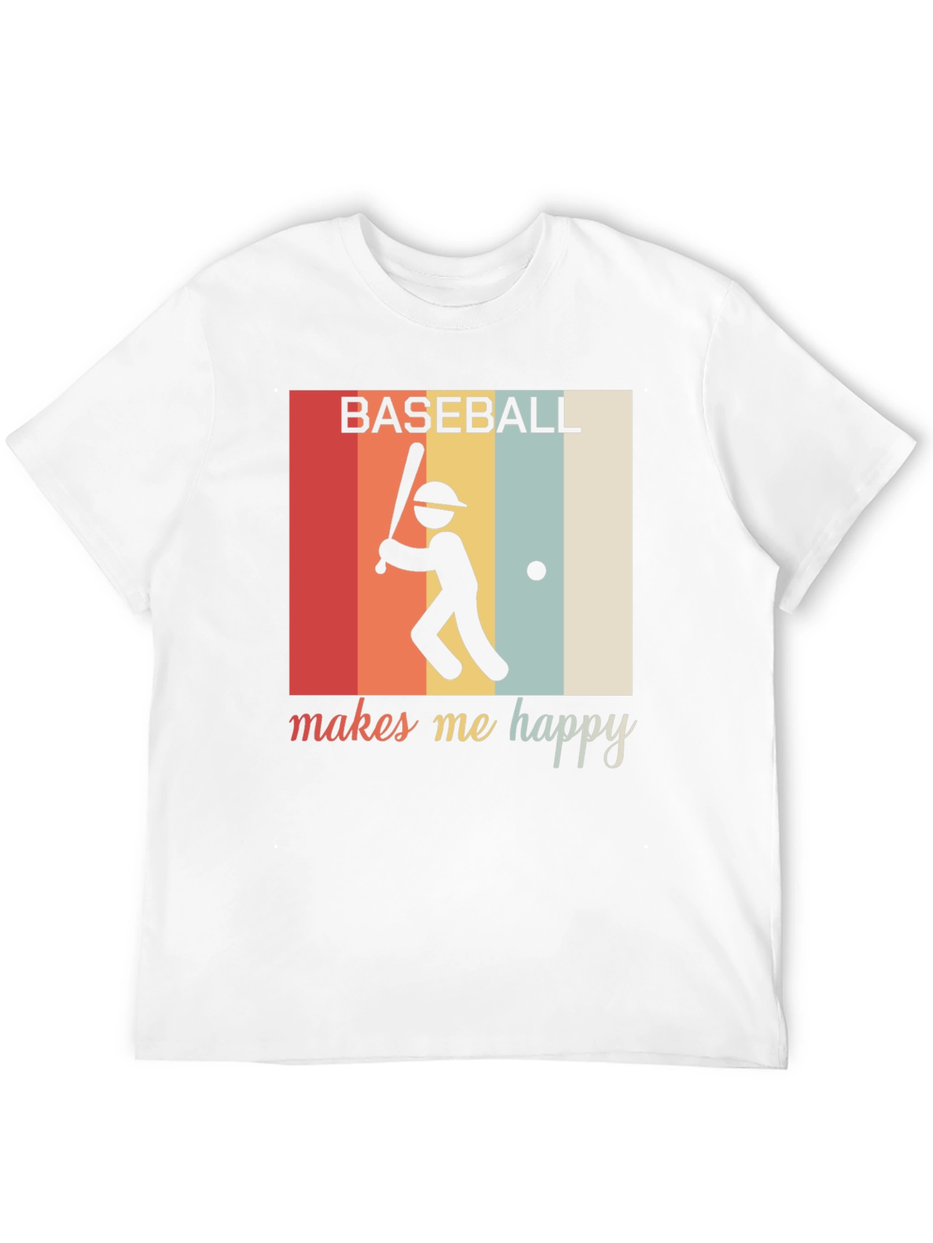 Baseball Makes Me Happy T-Shirt