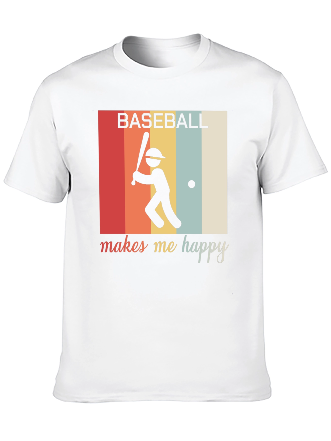 Baseball Makes Me Happy T-Shirt
