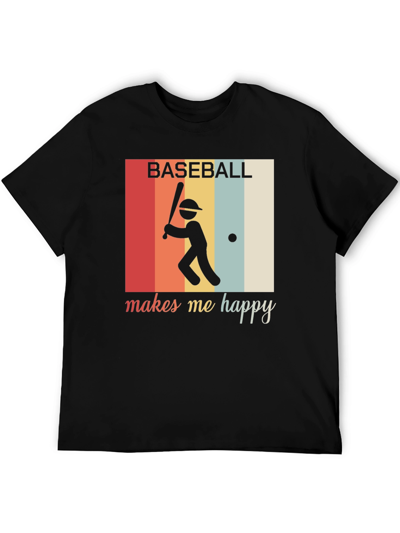 Baseball Makes Me Happy T-Shirt