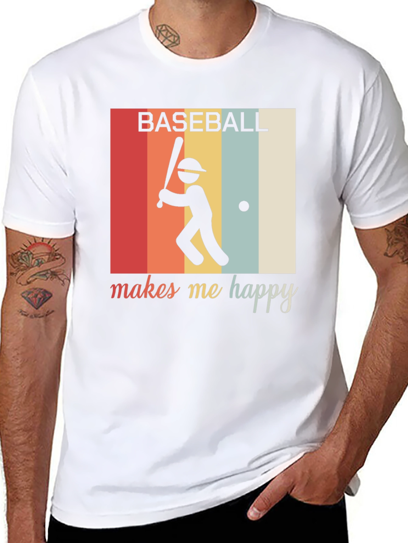 Baseball Makes Me Happy T-Shirt