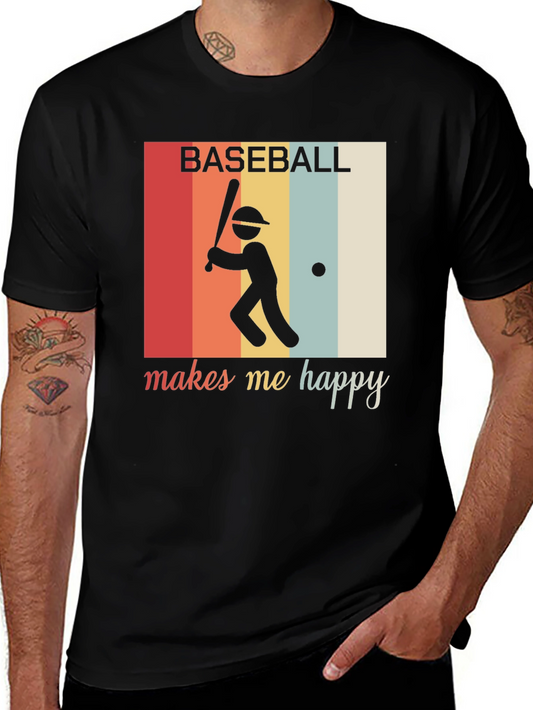 Baseball Makes Me Happy T-Shirt