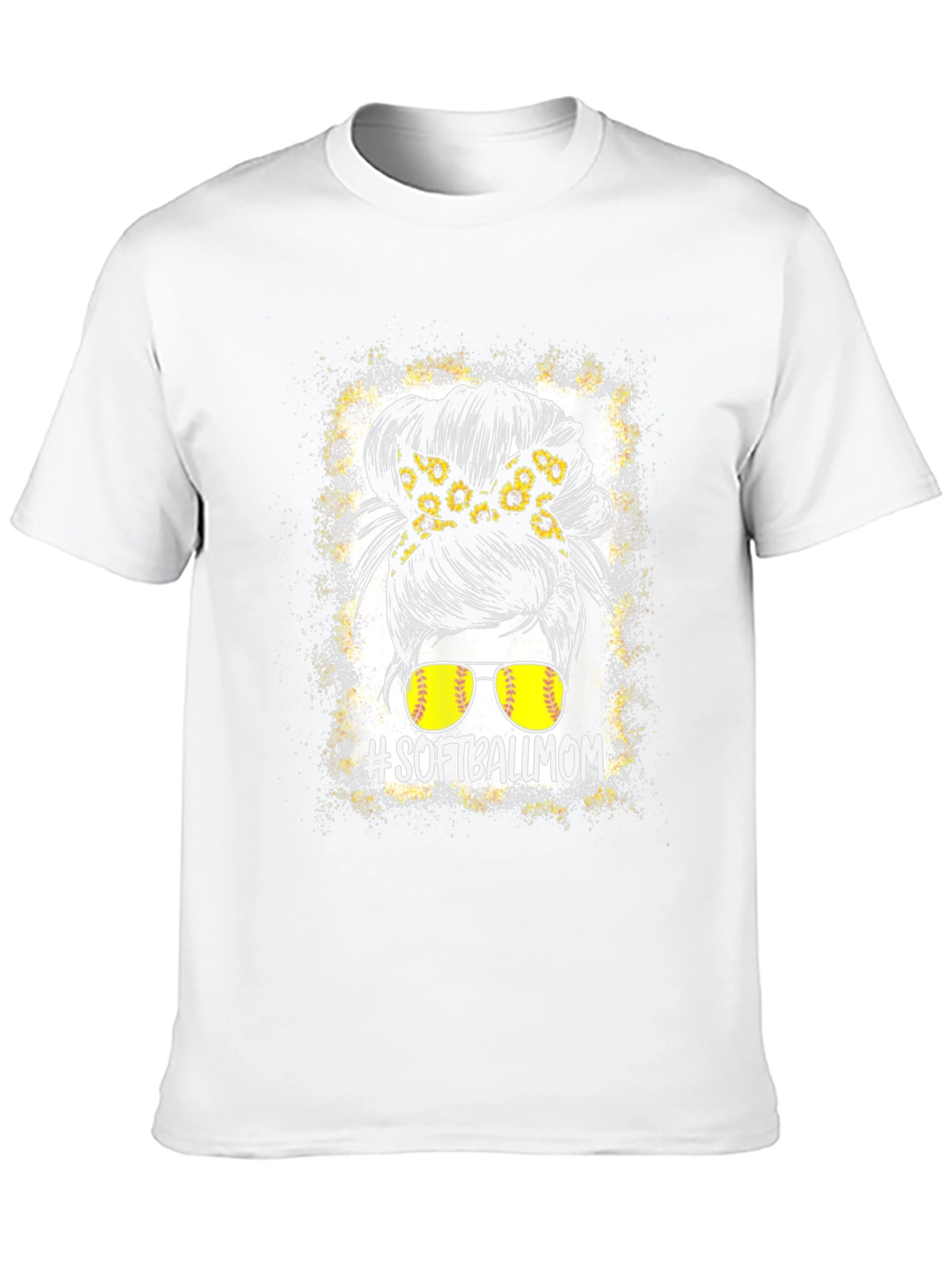 Softball Mom Messy Bun Graphic Tee