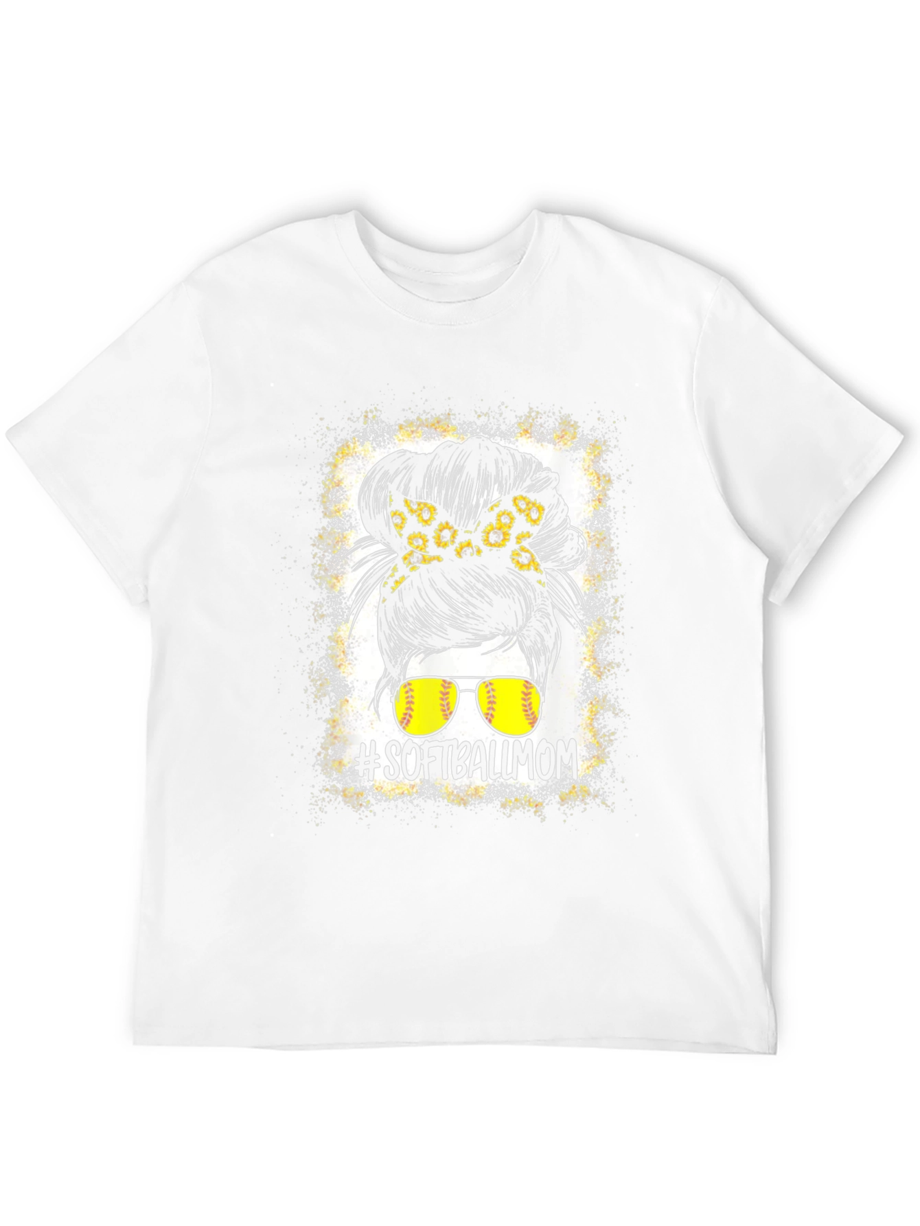 Softball Mom Messy Bun Graphic Tee