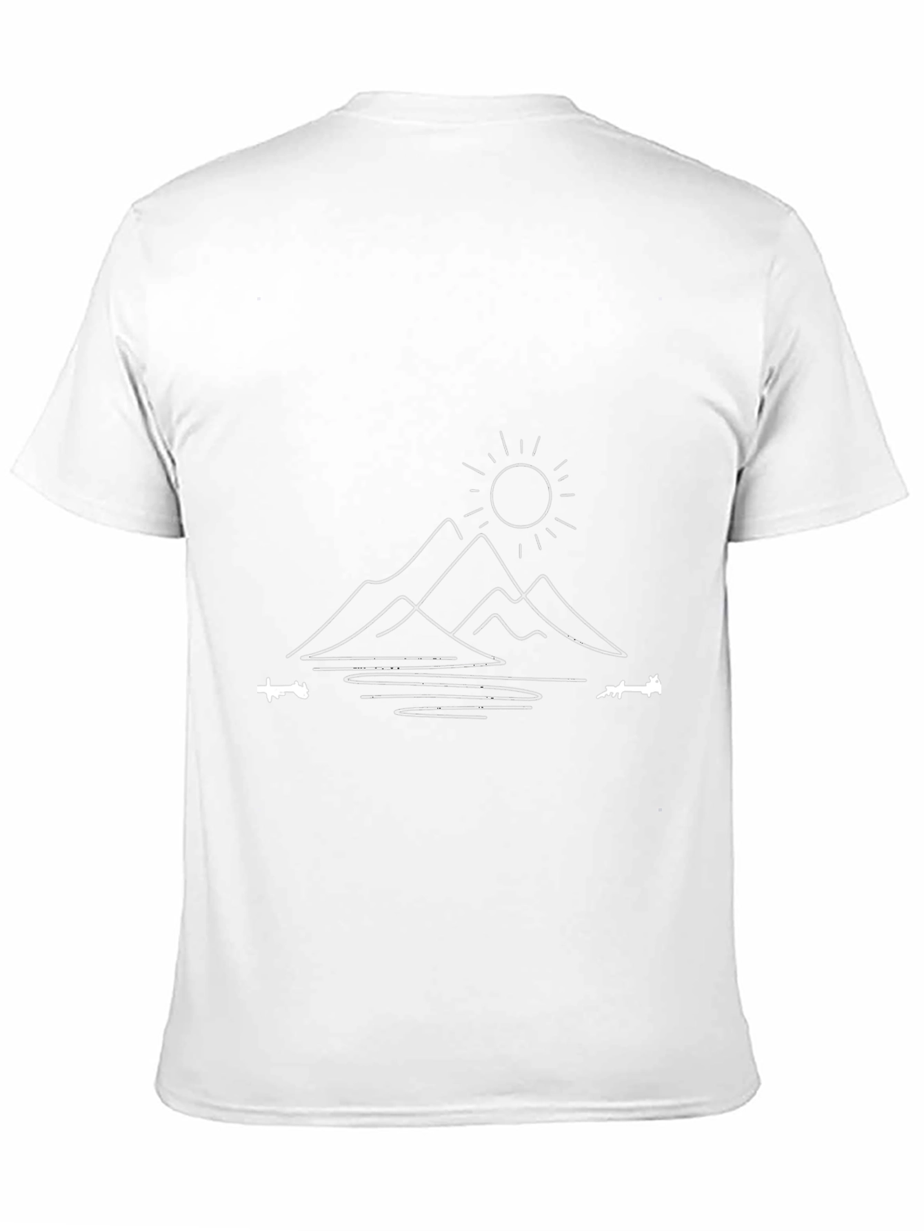 Minimalist Mountain Scene Black Tee
