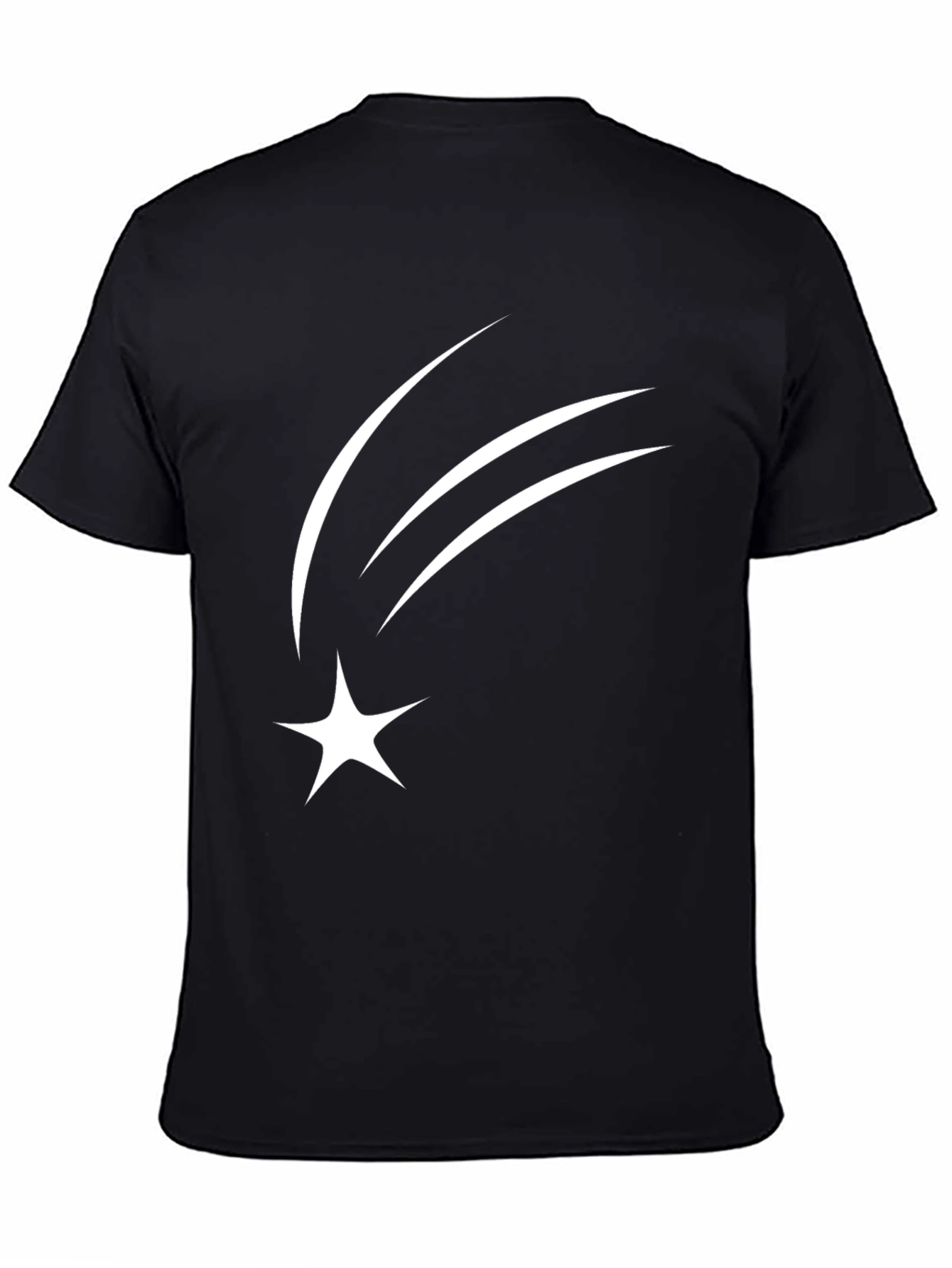 Stylish Black T-Shirt with Star Design