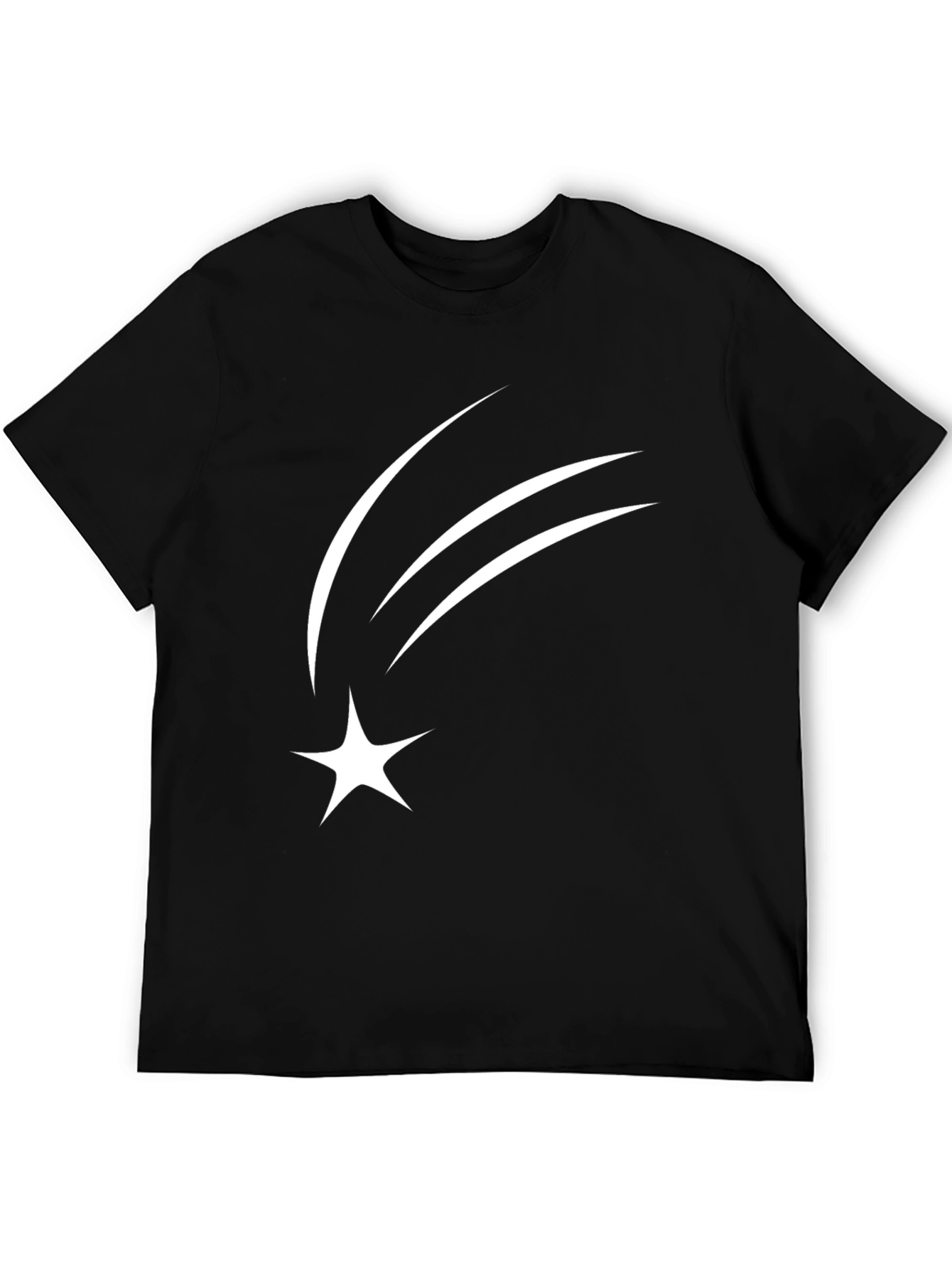 Stylish Black T-Shirt with Star Design