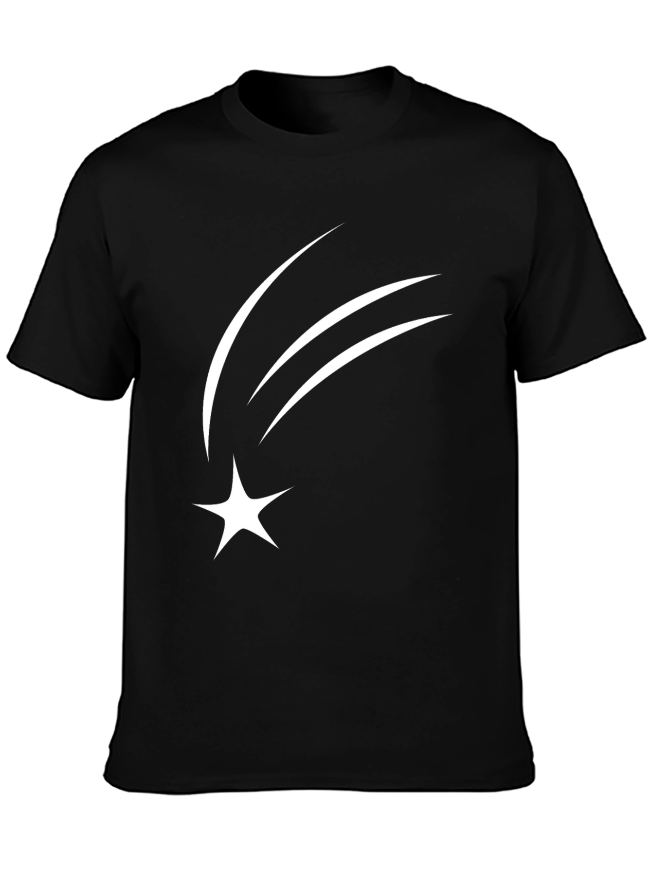 Stylish Black T-Shirt with Star Design
