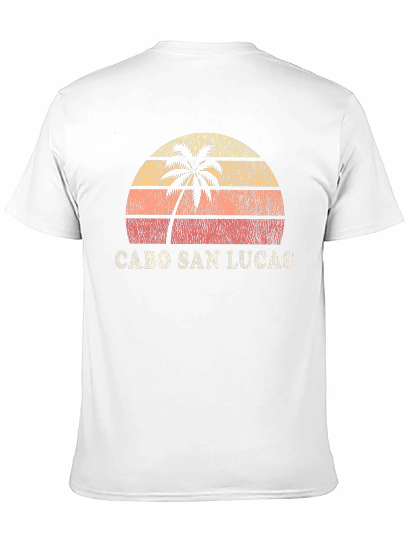 Cabo San Lucas Black Retro Sunset Palm T-Shirt