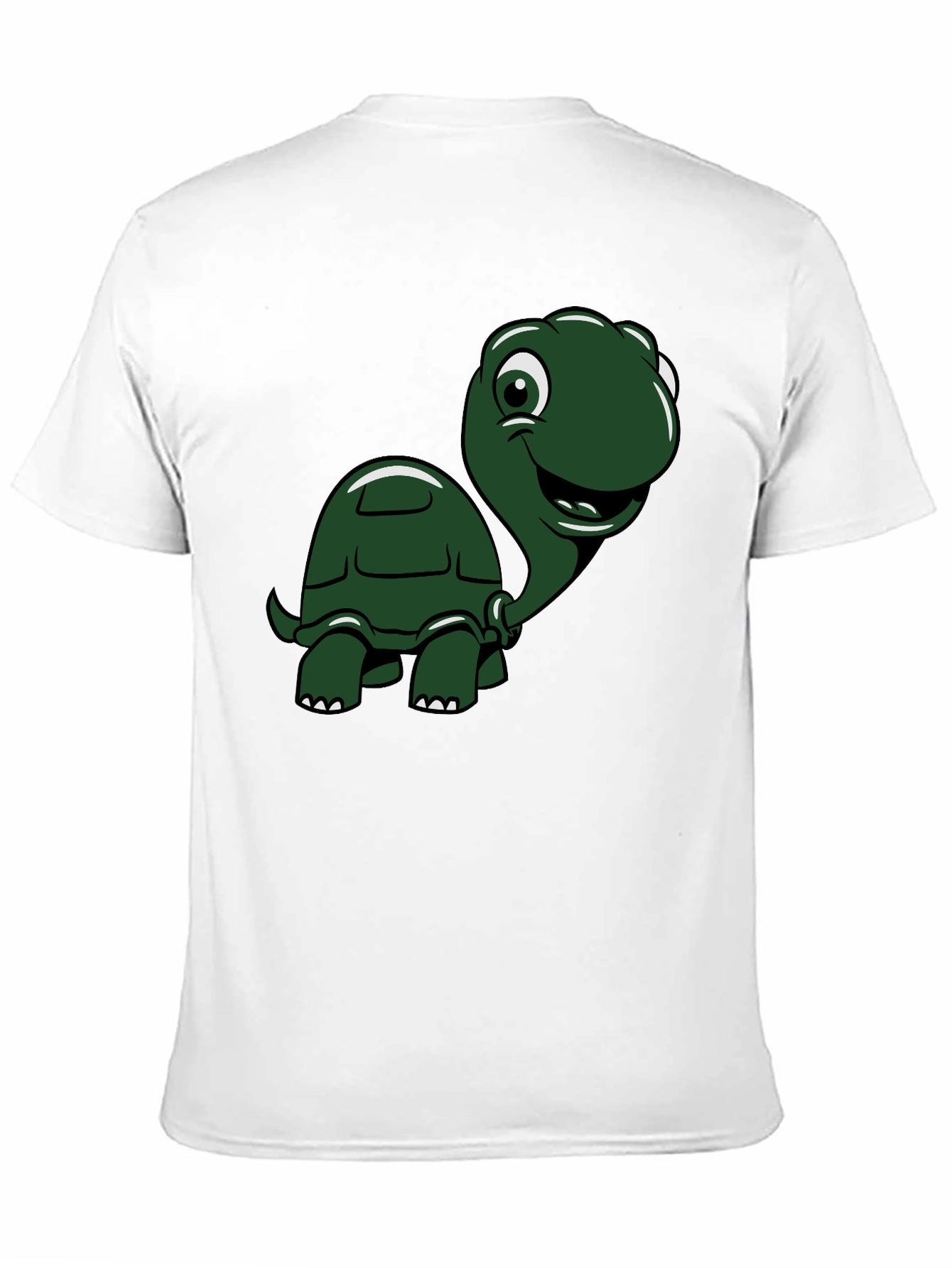 Cartoon Turtle Graphic T-Shirt - Black