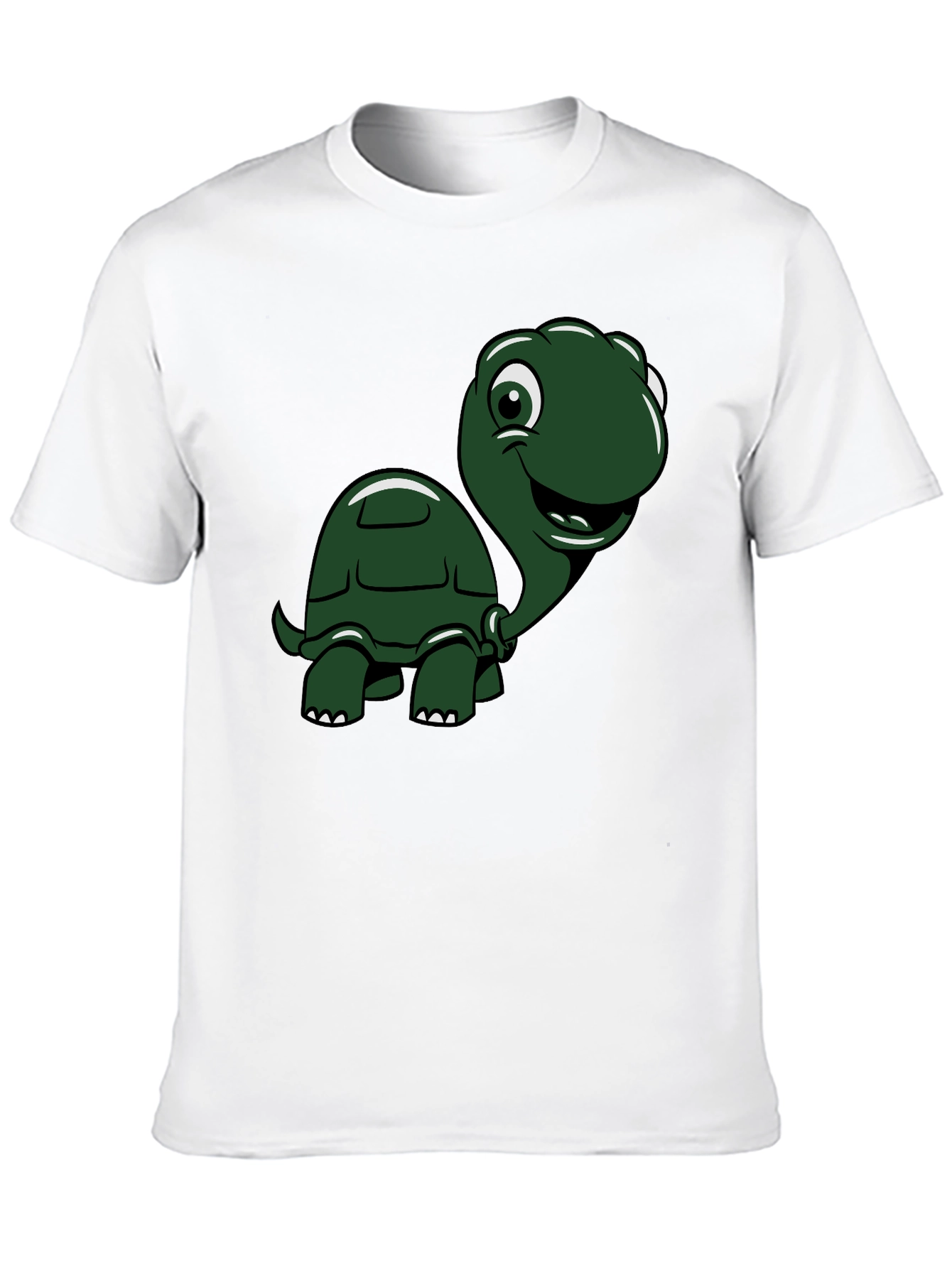 Cartoon Turtle Graphic T-Shirt - Black