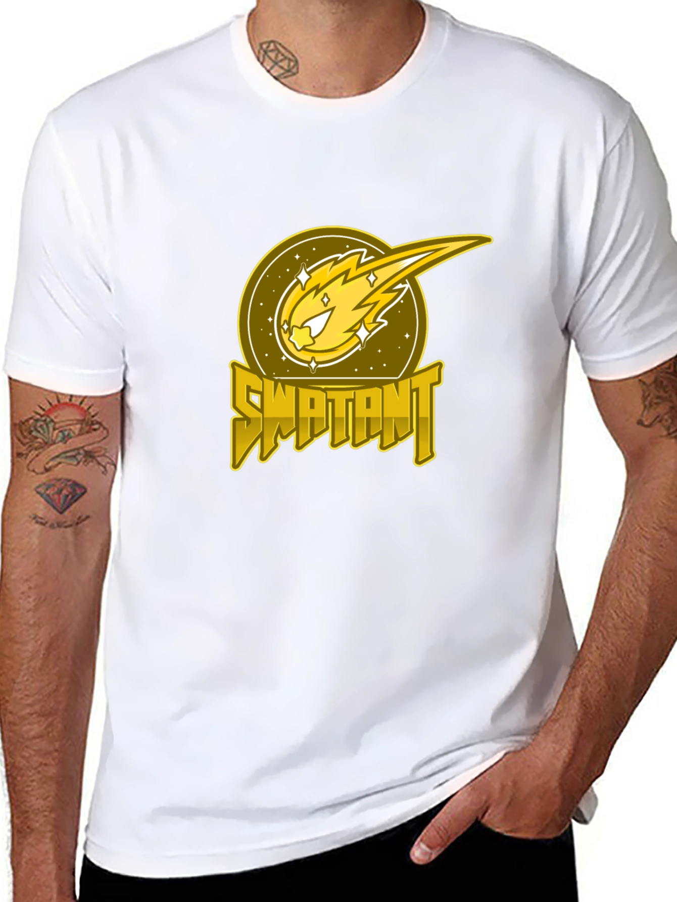Swaptant Comet Graphic Black T-Shirt
