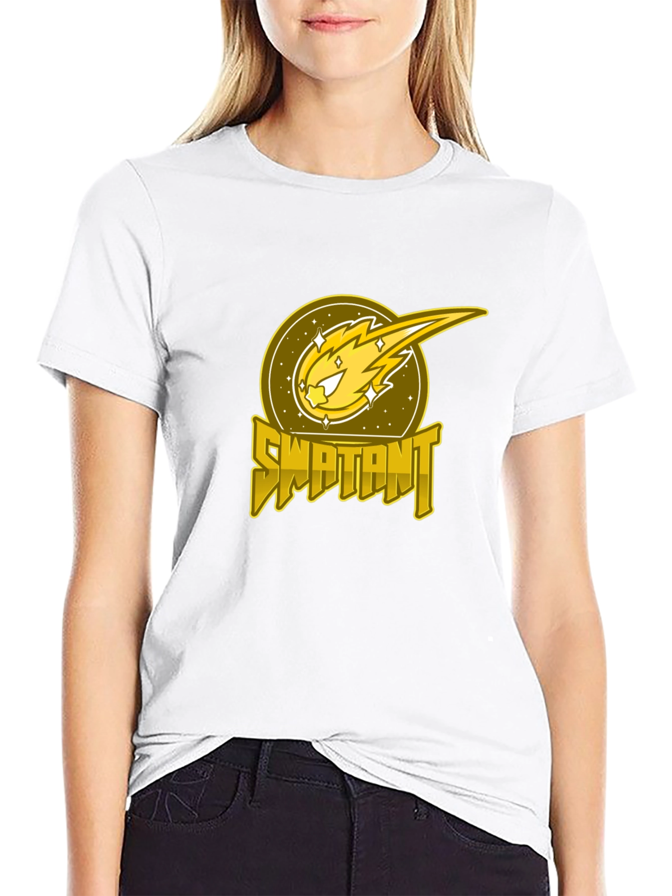 Swaptant Comet Graphic Black T-Shirt