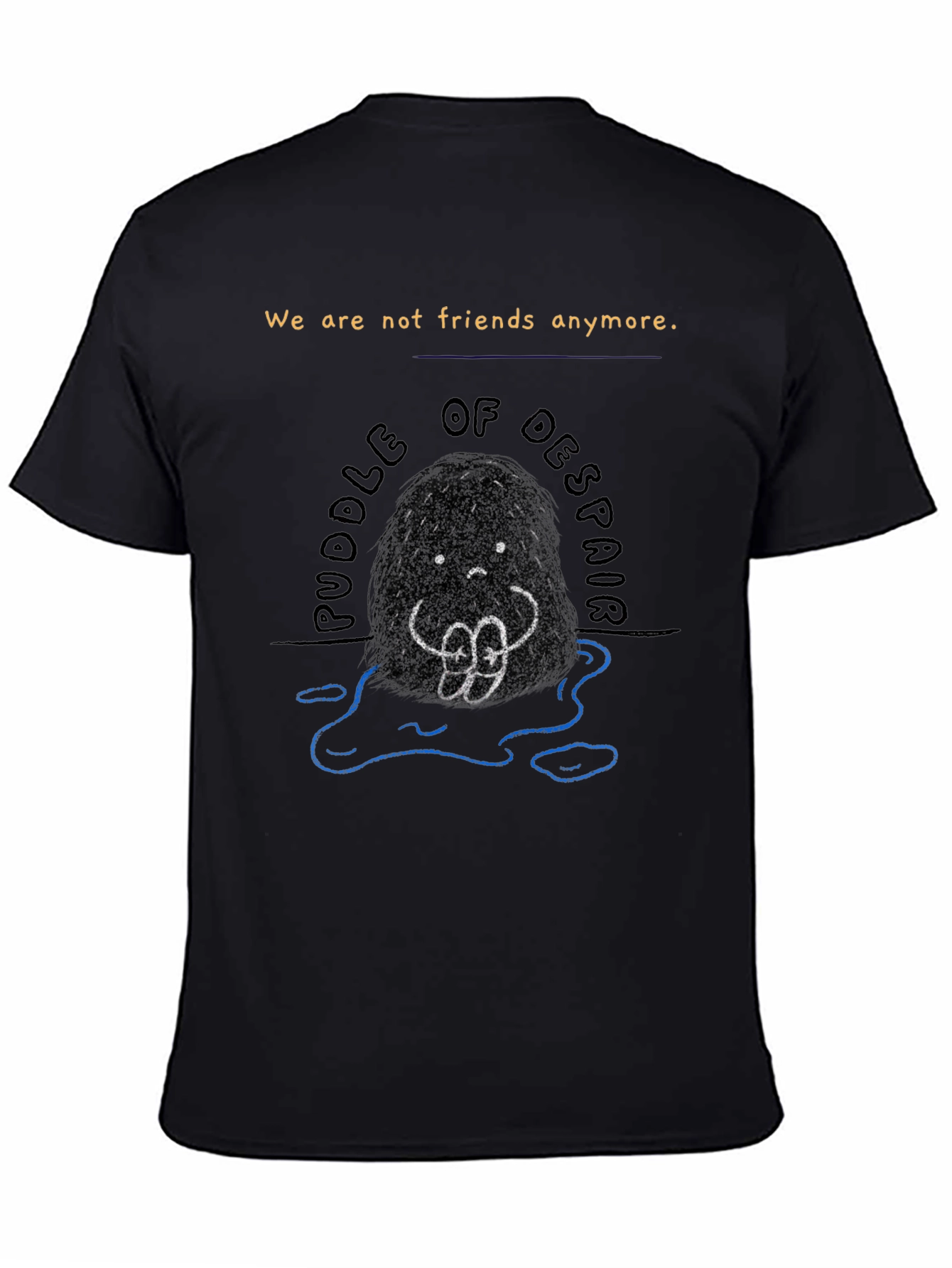 Puddle of Despair Graphic Tee - Unisex Black T-Shirt