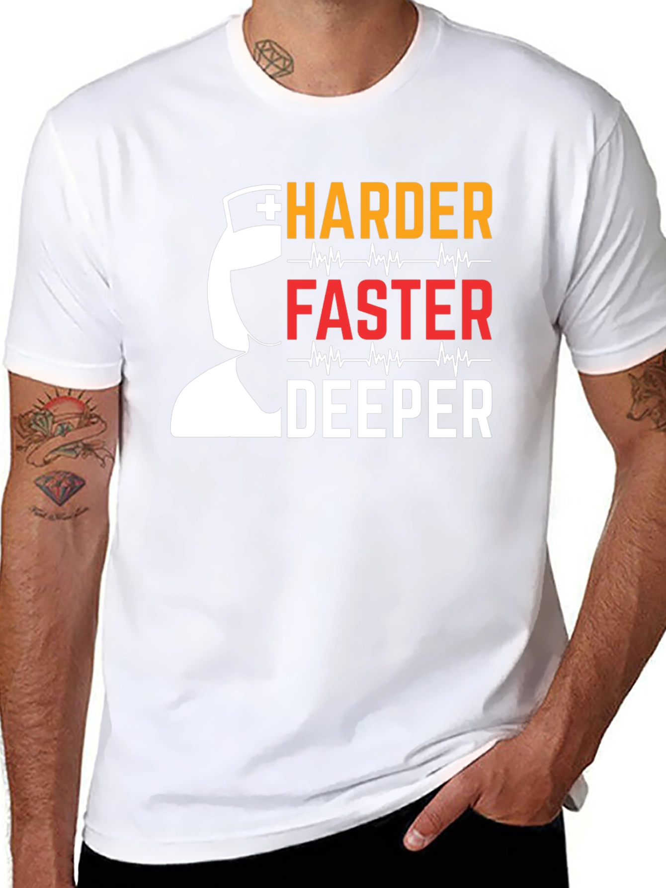 Nurse Harder Faster Deeper Graphic T-Shirt