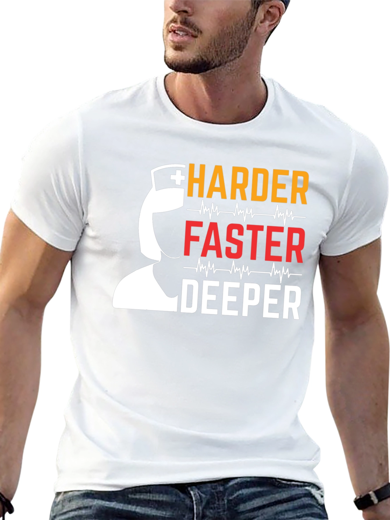Nurse Harder Faster Deeper Graphic T-Shirt