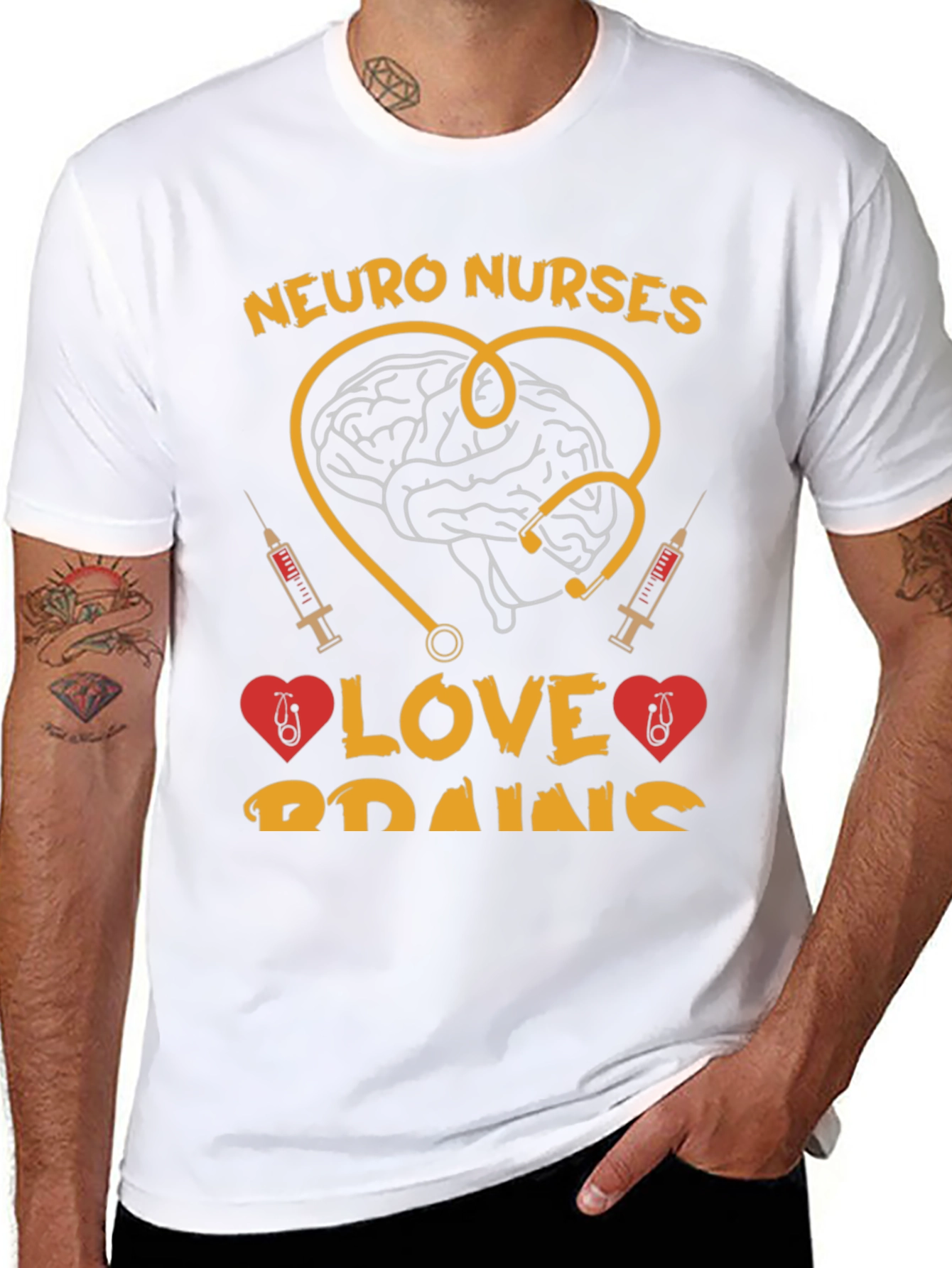 Neuro Nurses Brain Love T-Shirt