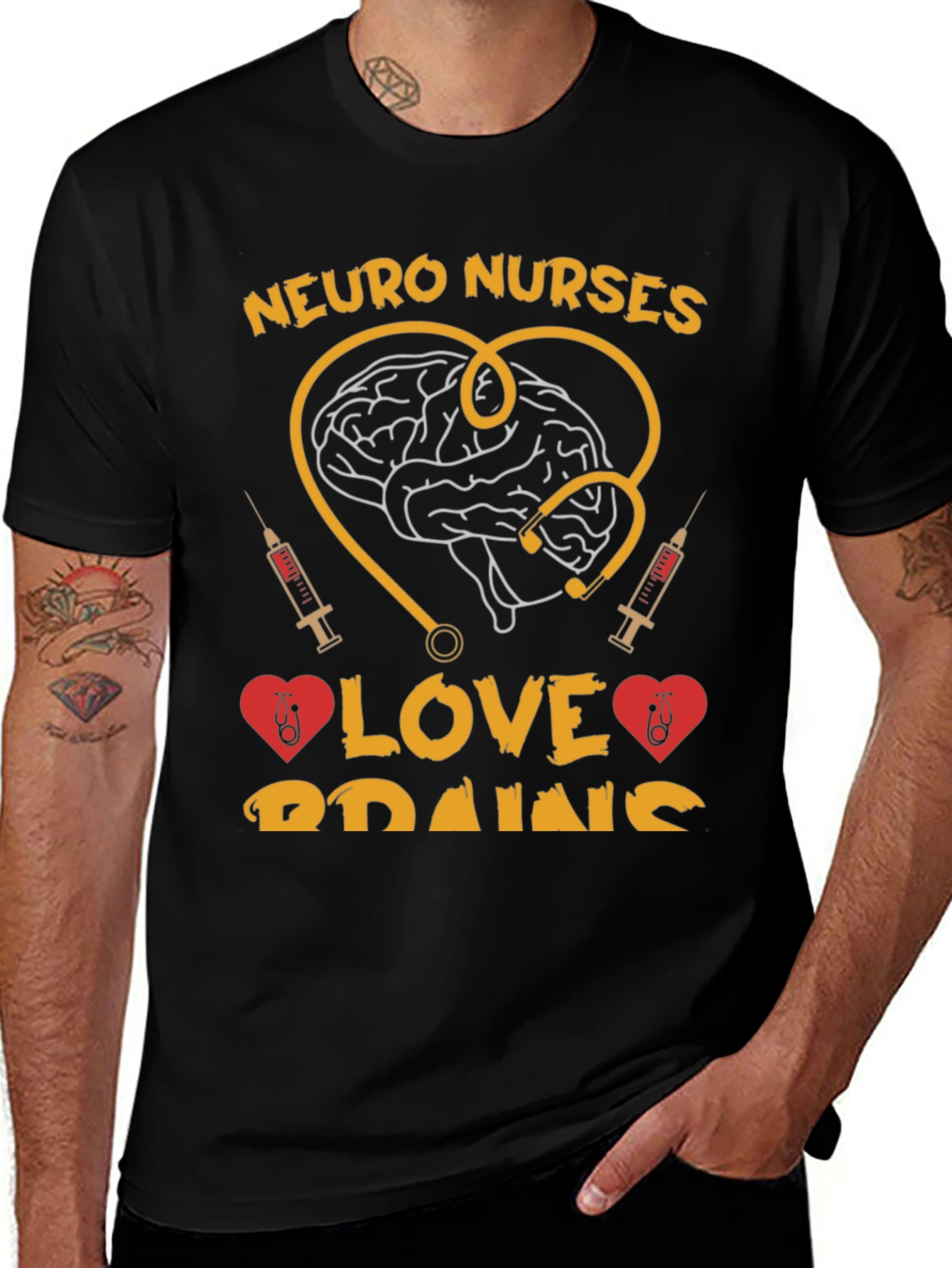 Neuro Nurses Brain Love T-Shirt