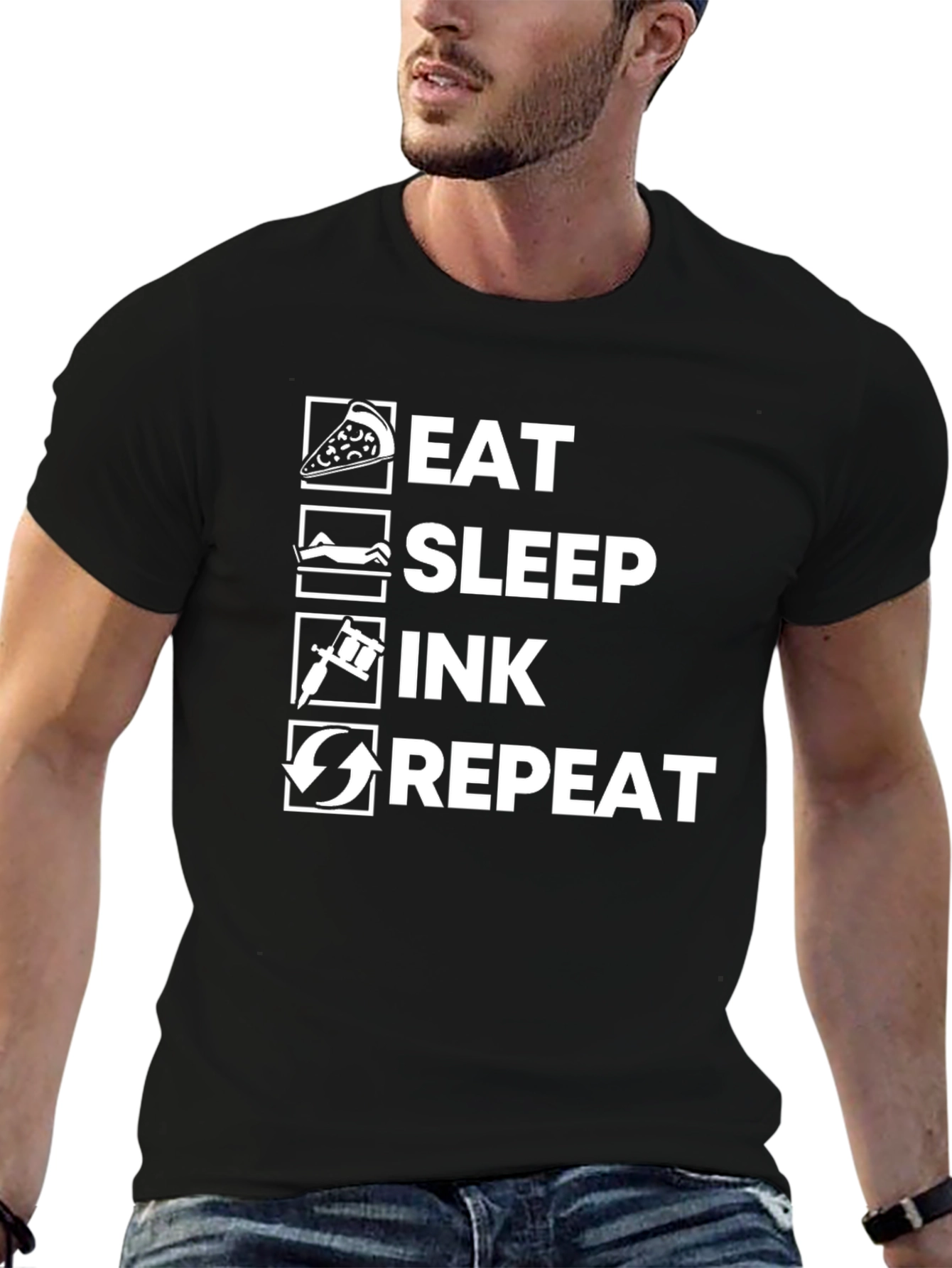 Eat Sleep Ink Repeat Tattoo Lover T-Shirt