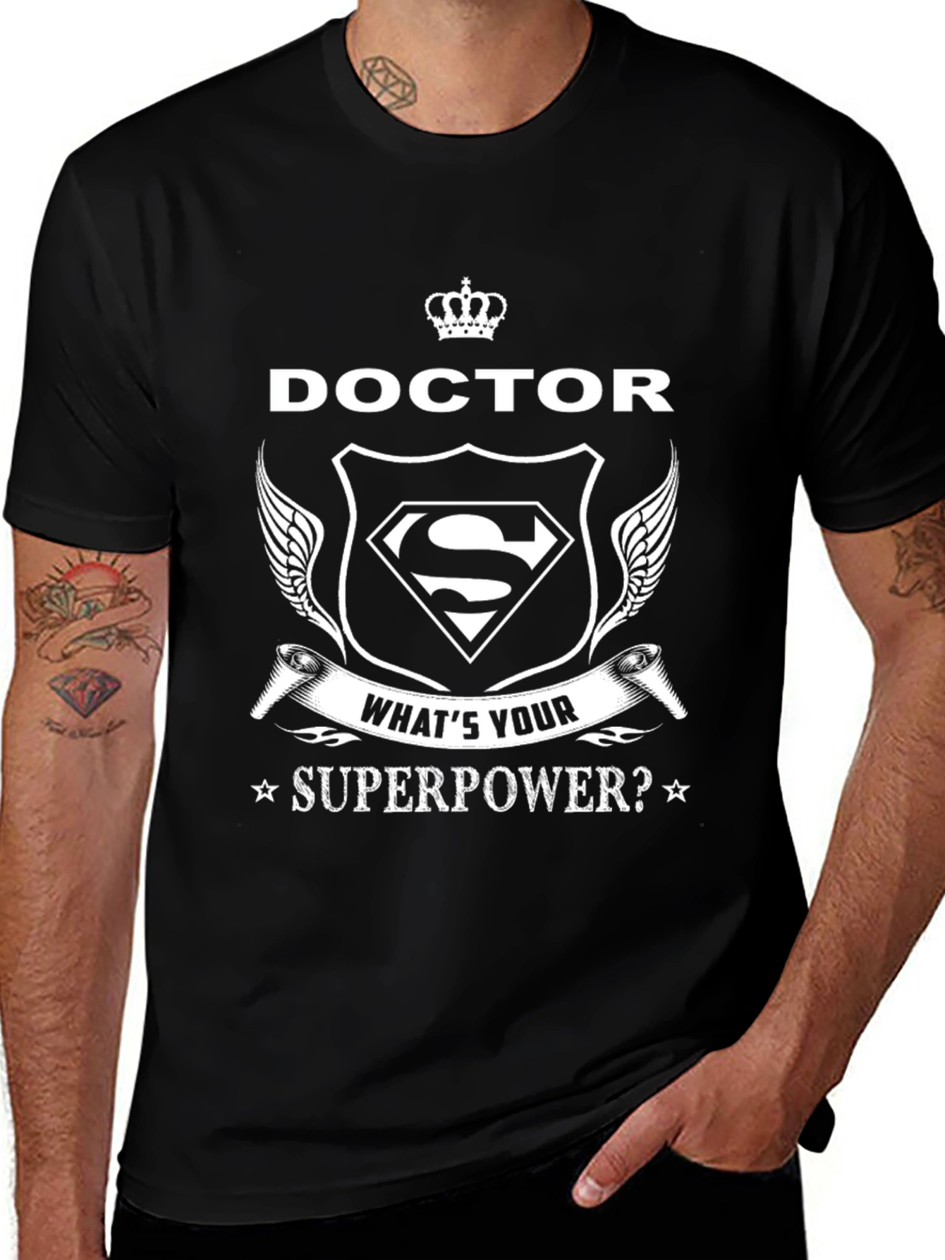 Doctor Superpower T-Shirt - Black
