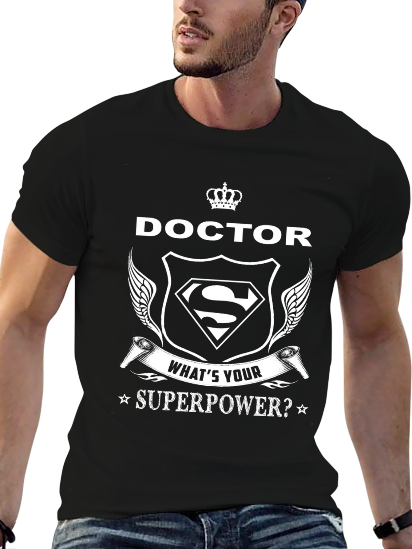 Doctor Superpower T-Shirt - Black