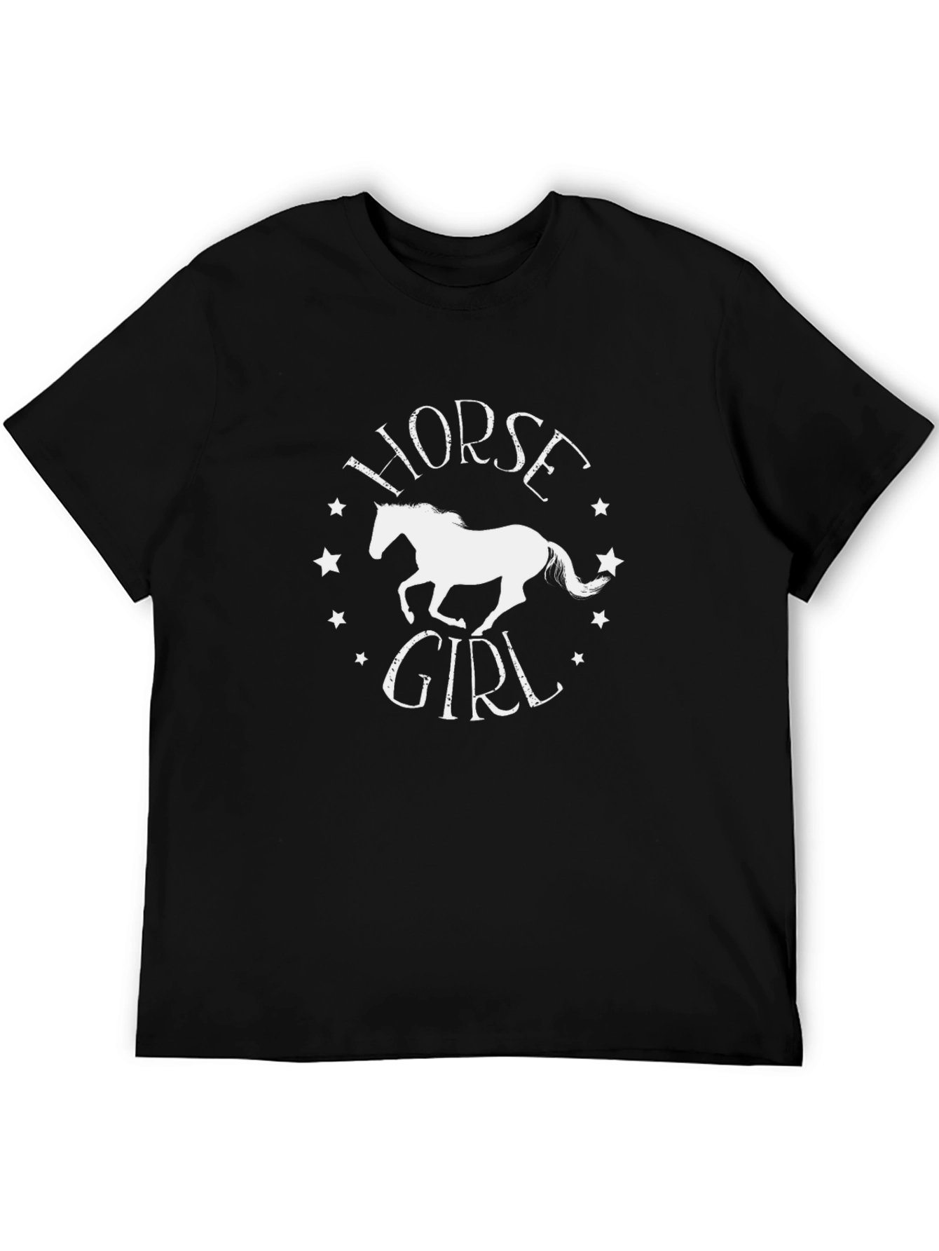Horse Girl Graphic T-Shirt - Black