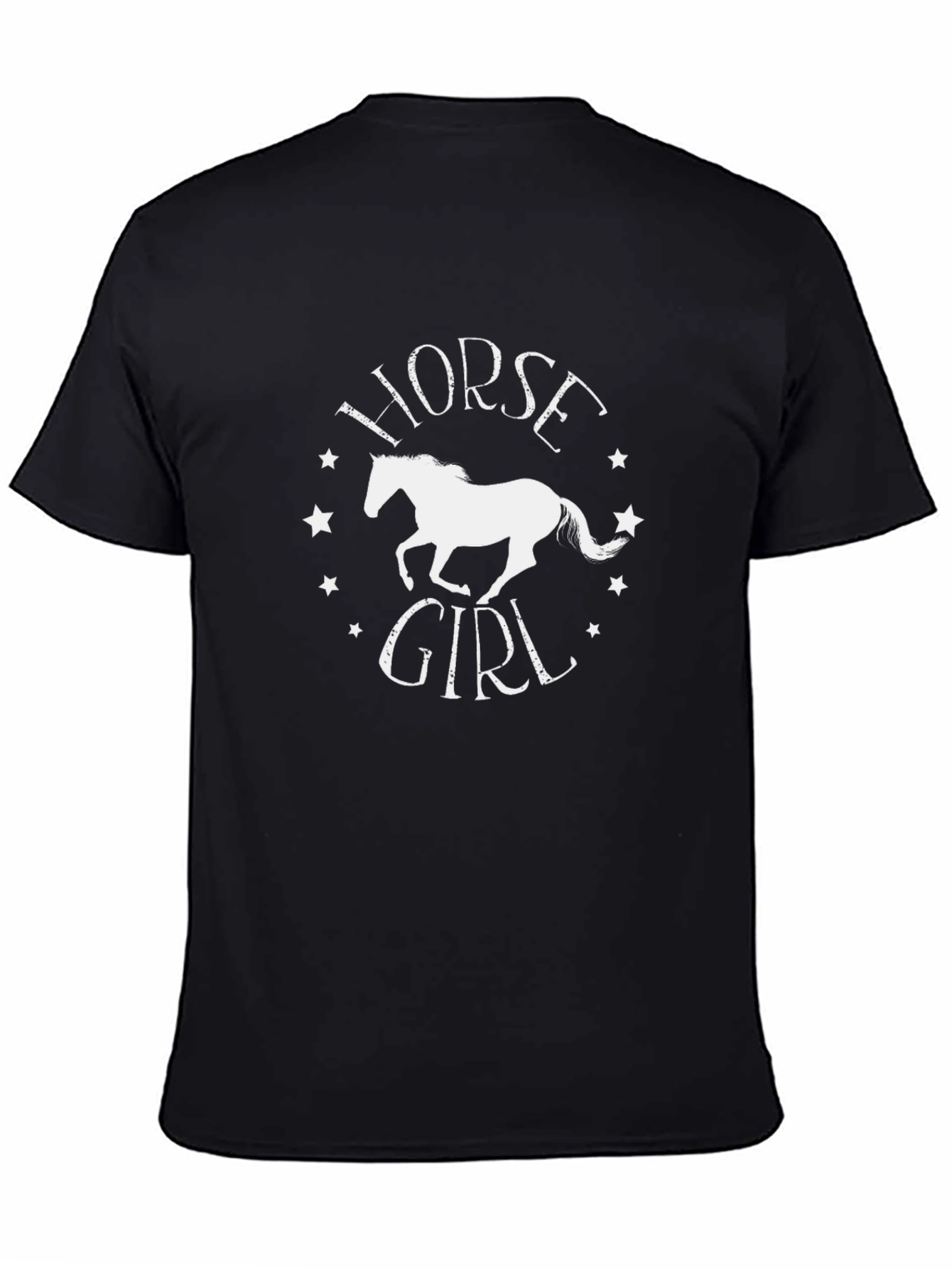 Horse Girl Graphic T-Shirt - Black