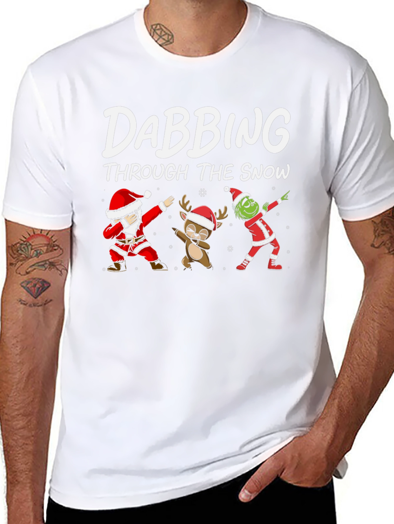 Dabbing Through the Snow Christmas T-Shirt