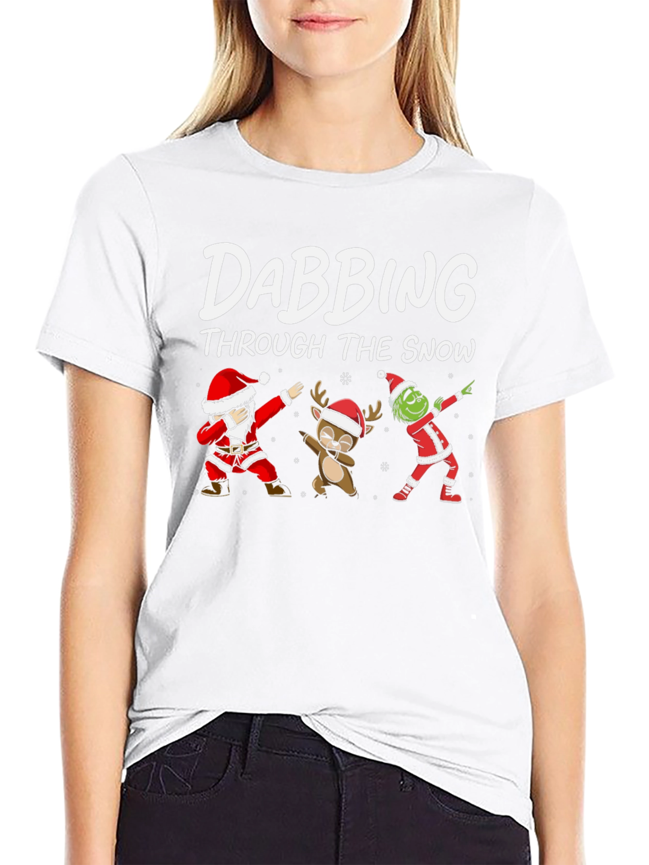 Dabbing Through the Snow Christmas T-Shirt