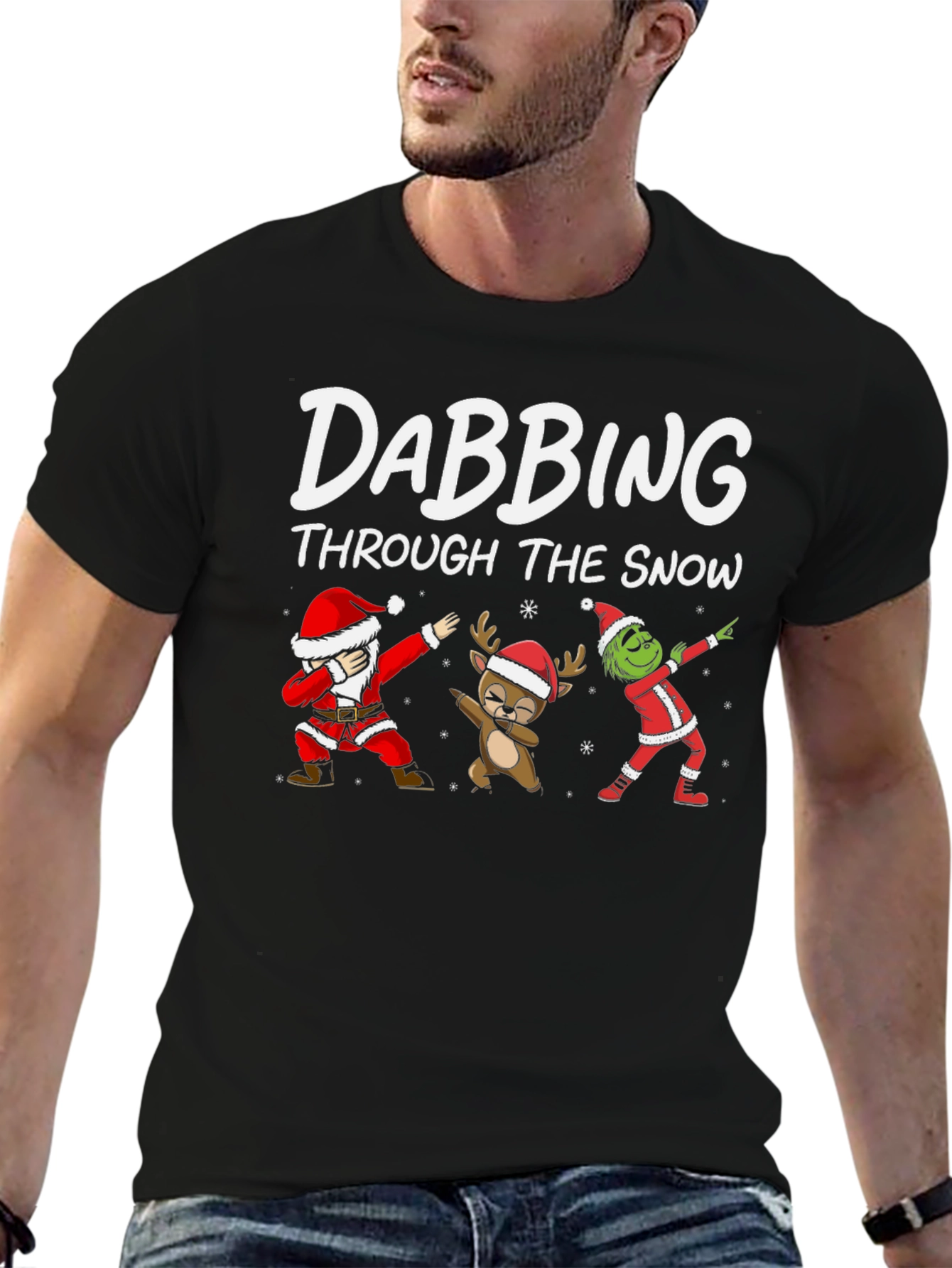 Dabbing Through the Snow Christmas T-Shirt