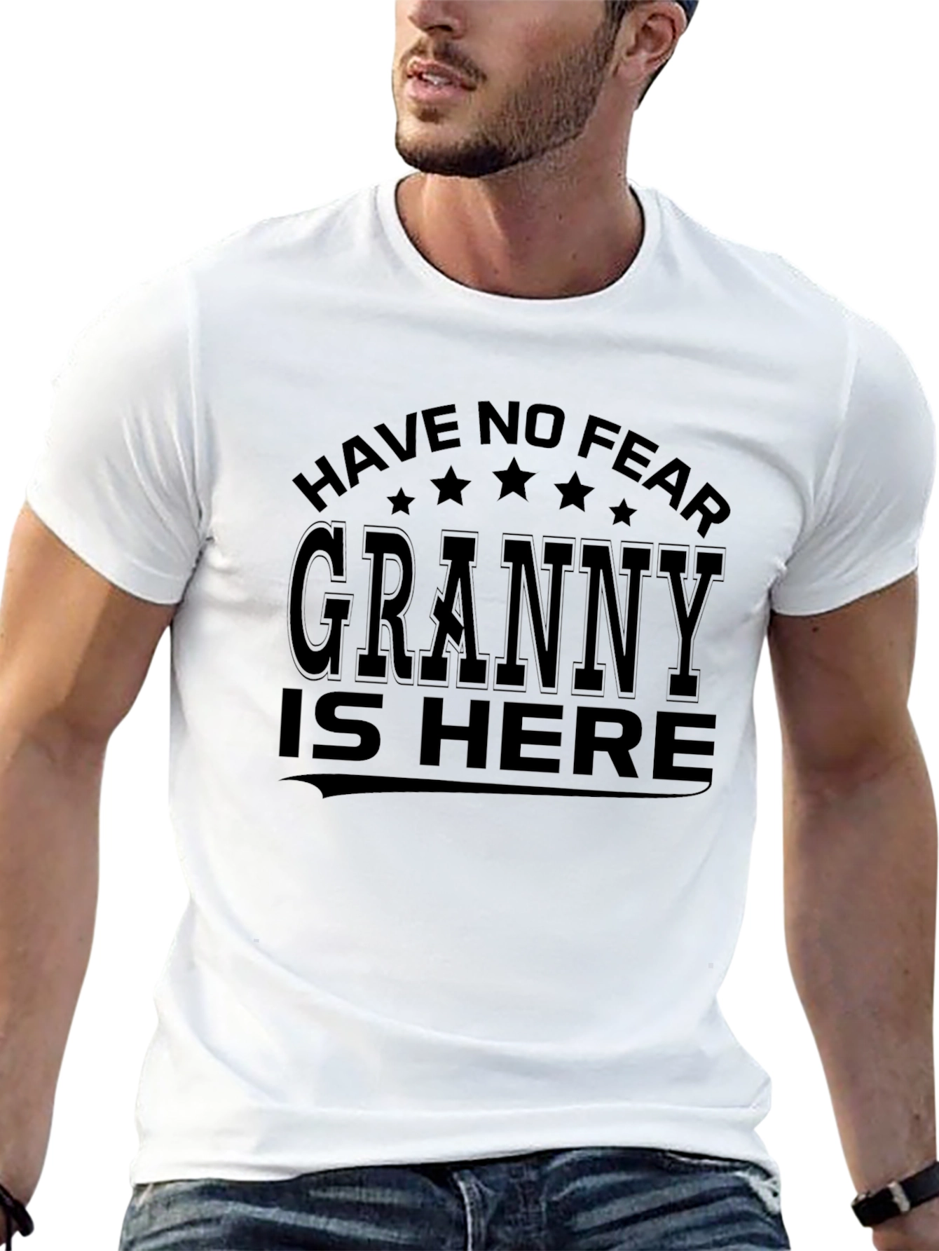 Have No Fear Granny Is Here Black T-Shirt