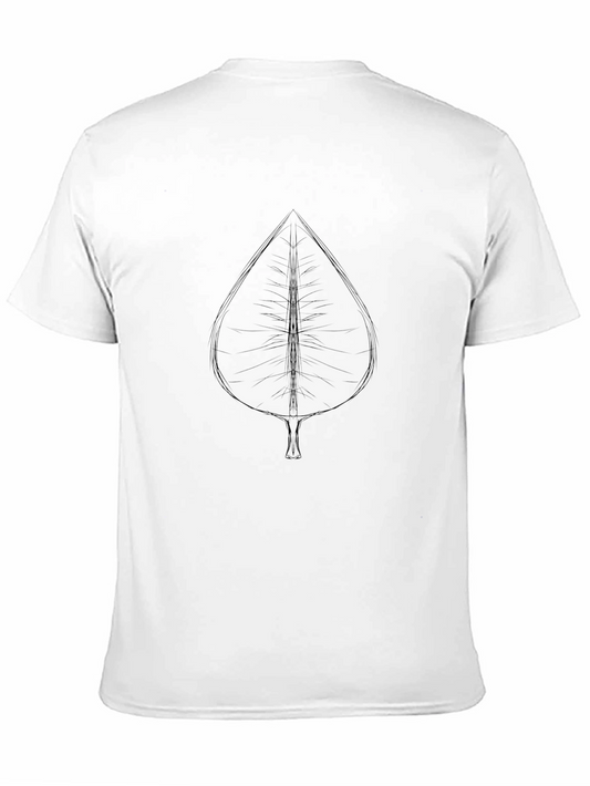 Mens Black Spade Leaf Graphic Tee