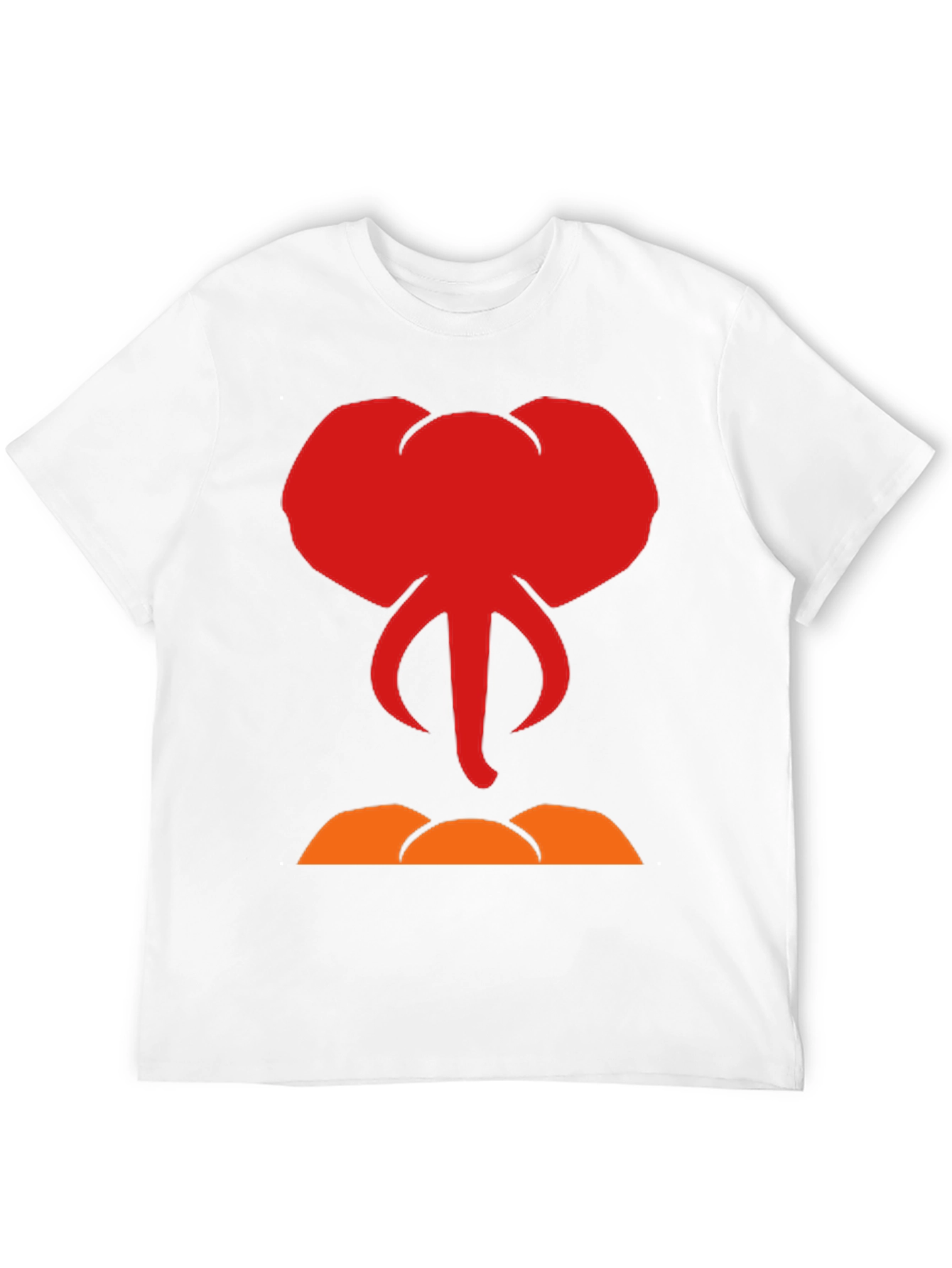 Elephant Head Graphic Tee - Black Cotton T-Shirt