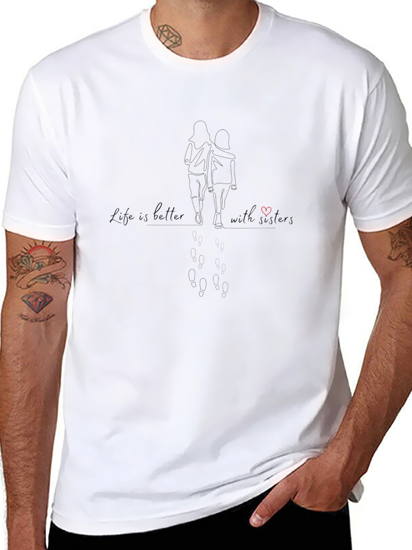 Life is Better with Sisters Black T-Shirt
