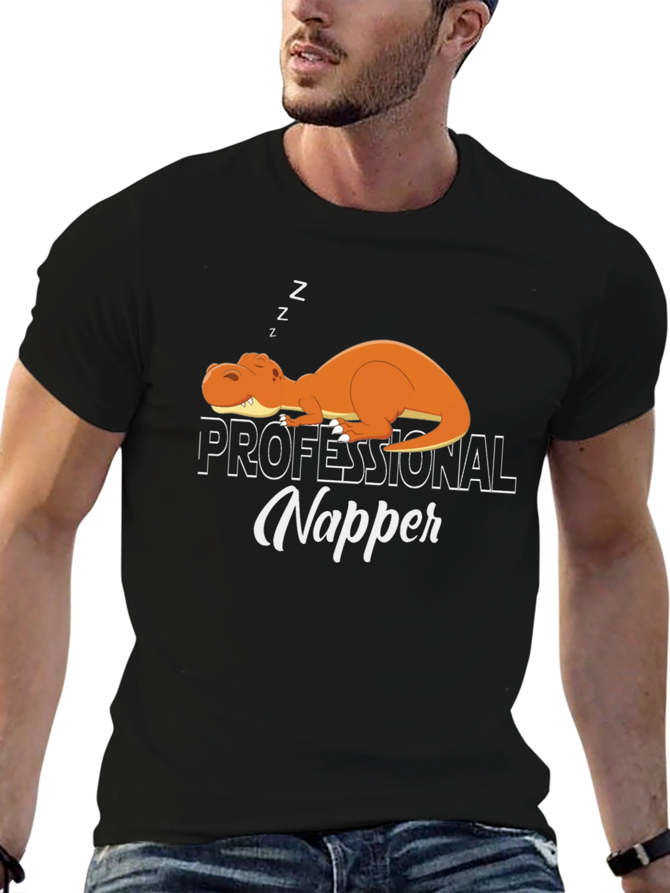 Professional Napper T-Rex Graphic T-Shirt