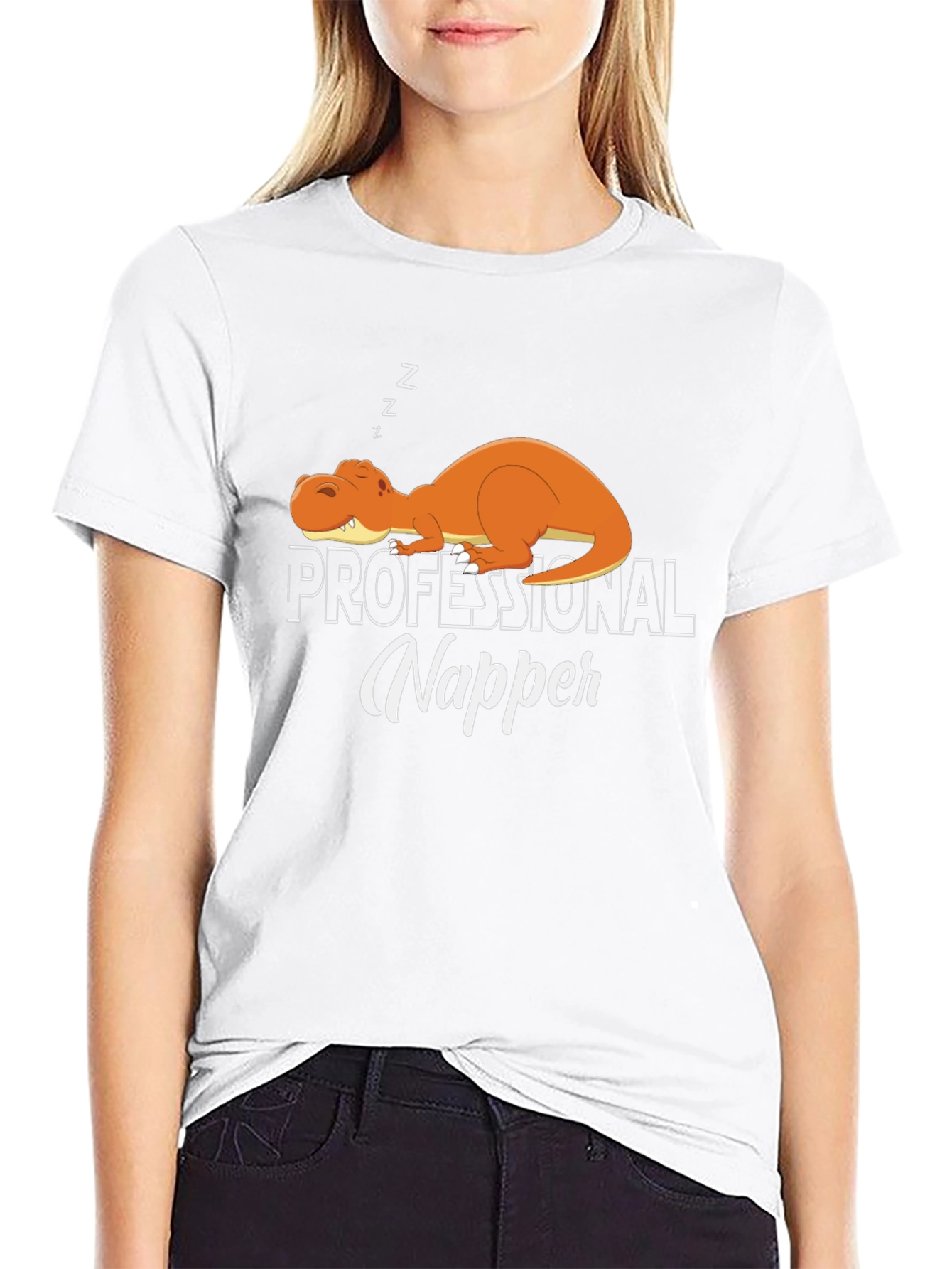 Professional Napper T-Rex Graphic T-Shirt