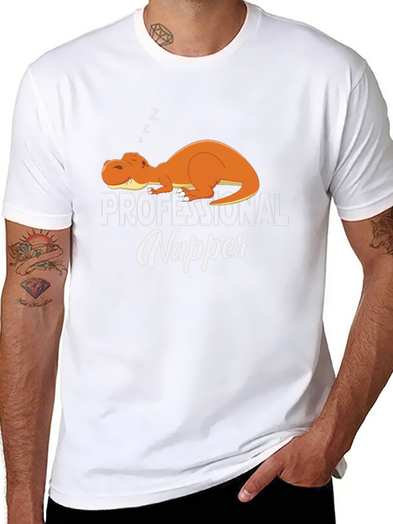 Professional Napper T-Rex Graphic T-Shirt