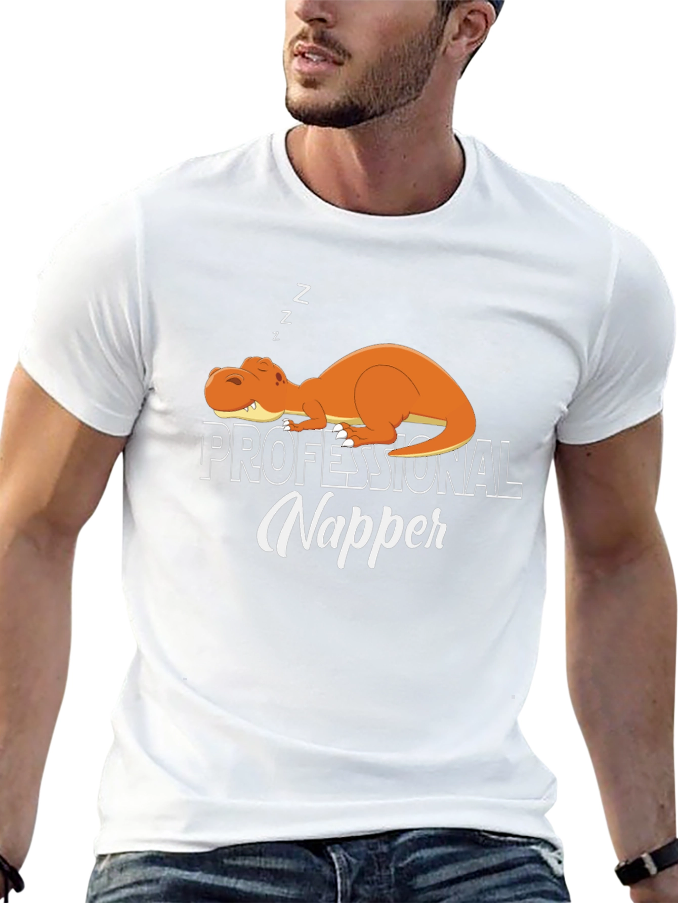 Professional Napper T-Rex Graphic T-Shirt