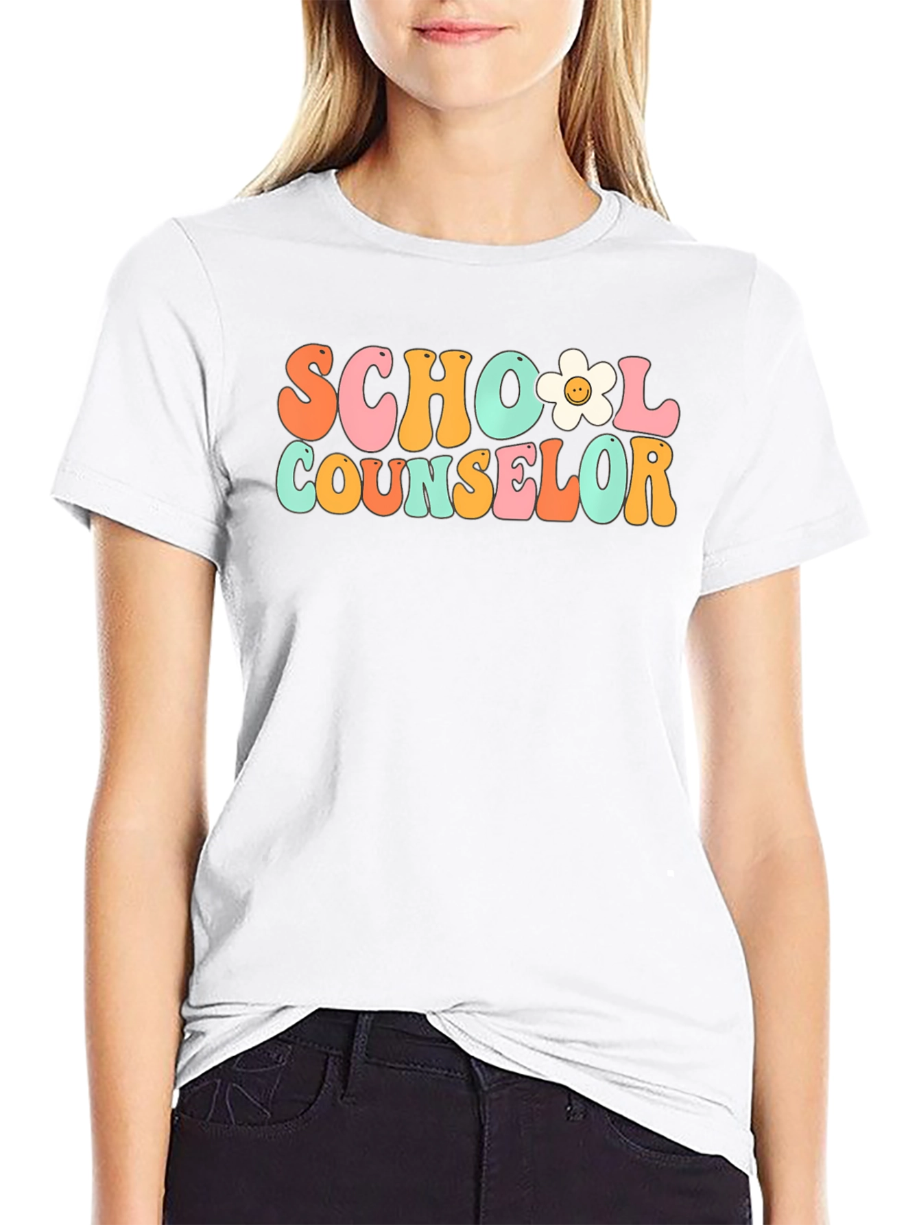 School Counselor Retro Style Graphic T-Shirt