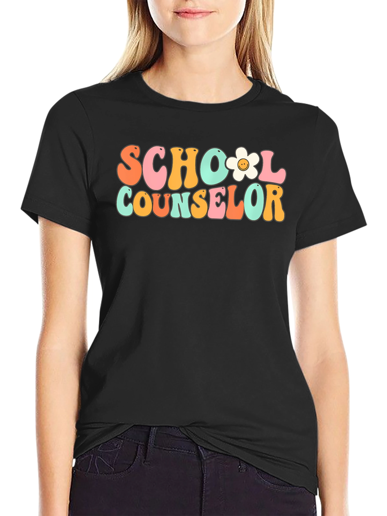 School Counselor Retro Style Graphic T-Shirt