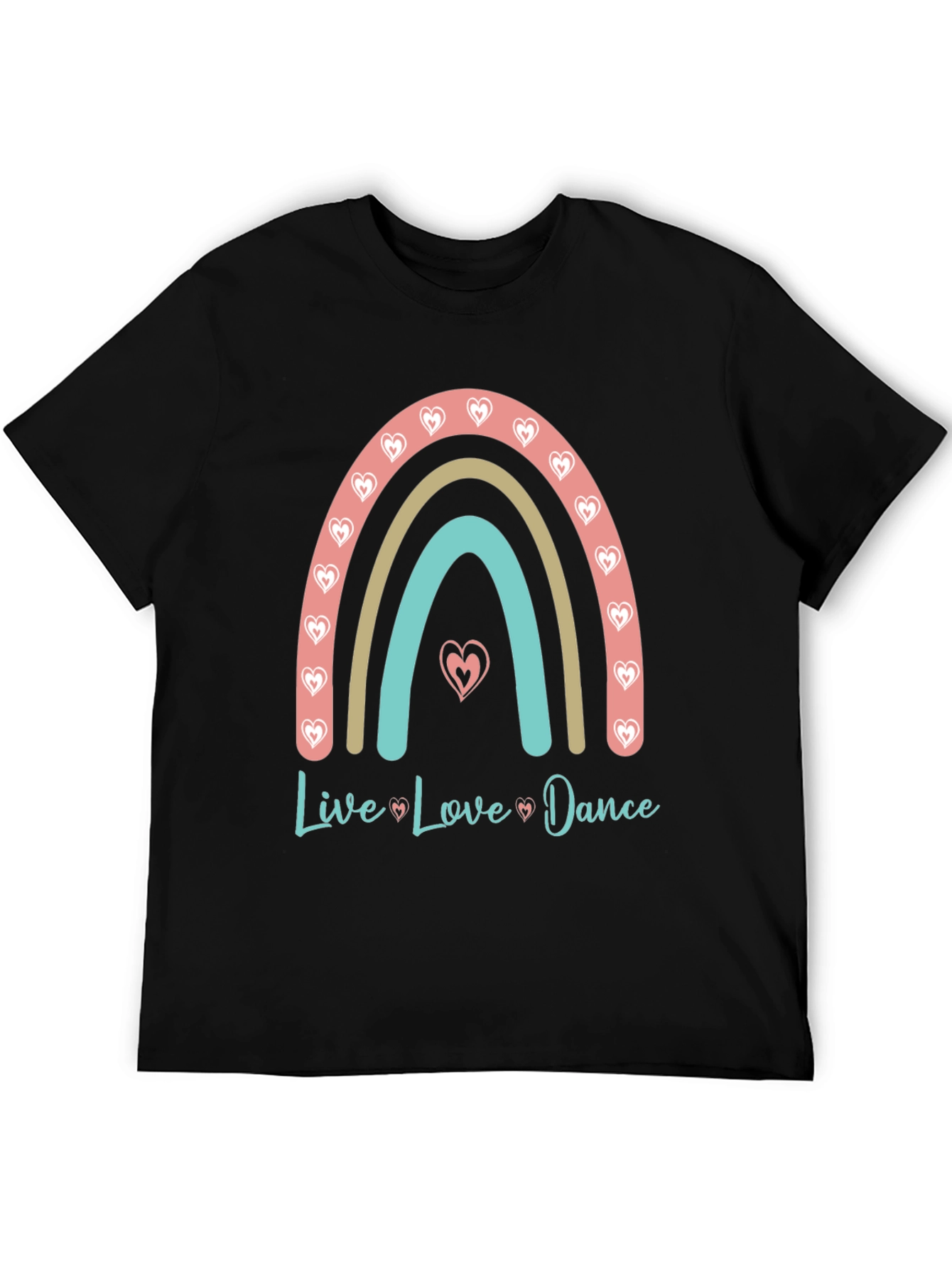 Live Love Dance Rainbow Heart T-Shirt