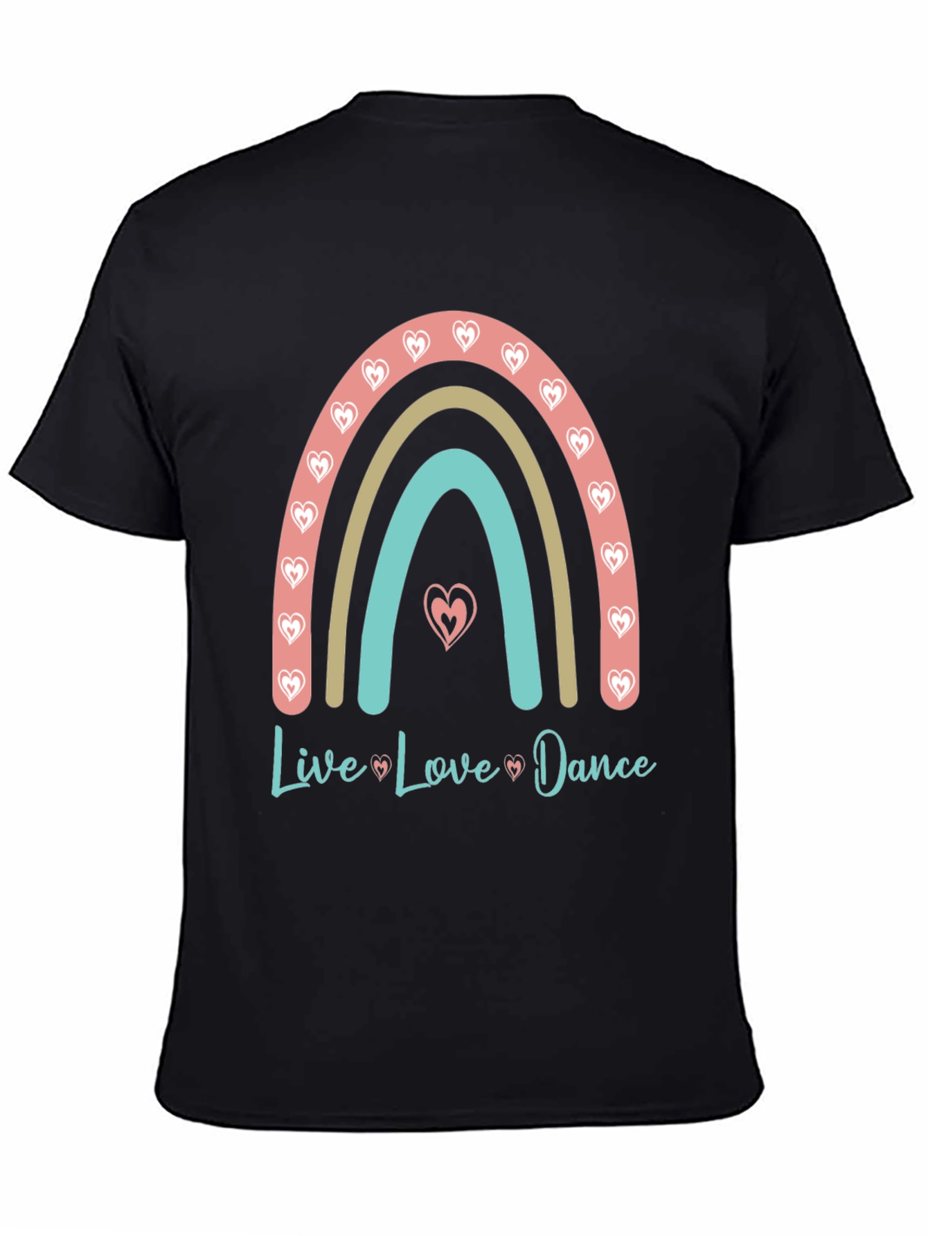 Live Love Dance Rainbow Heart T-Shirt