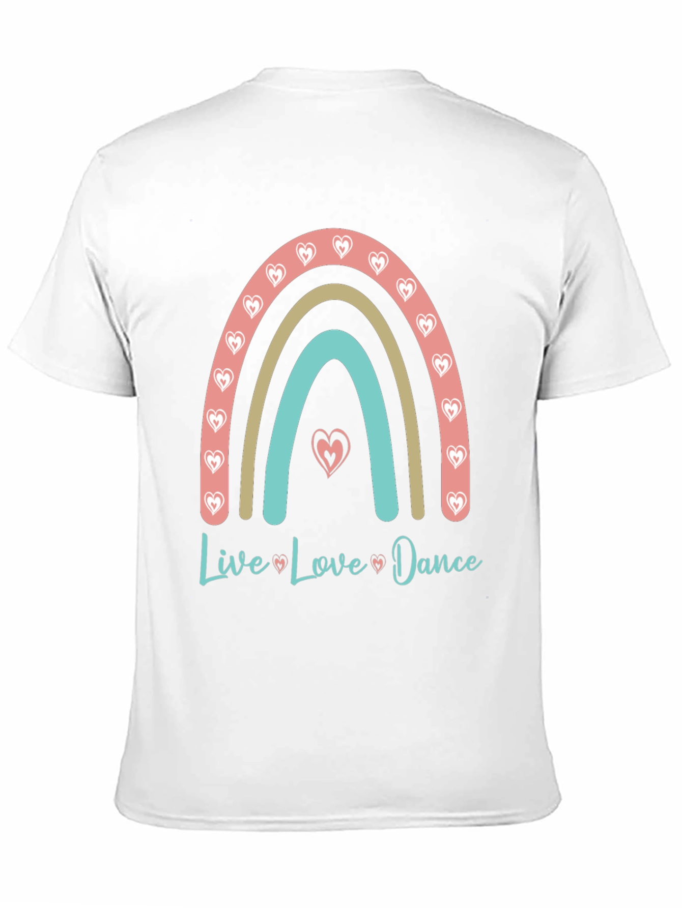 Live Love Dance Rainbow Heart T-Shirt