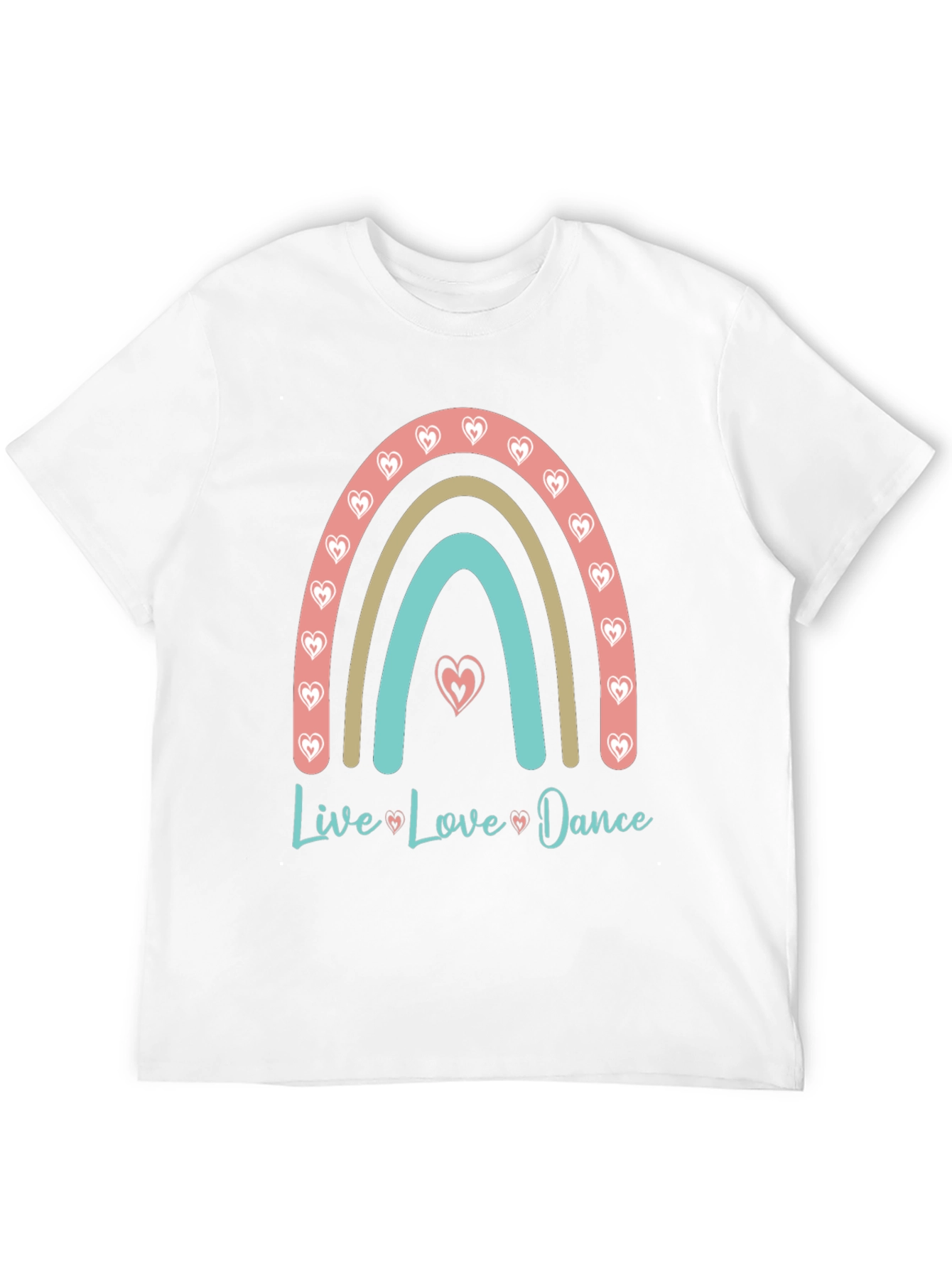 Live Love Dance Rainbow Heart T-Shirt