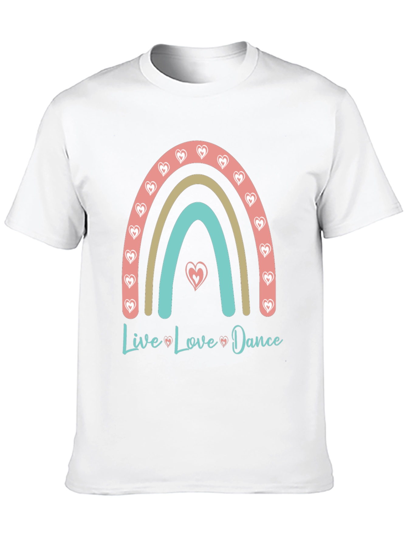 Live Love Dance Rainbow Heart T-Shirt