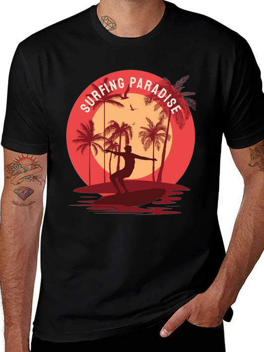 Surfing Paradise Graphic Tee - Coastal Style