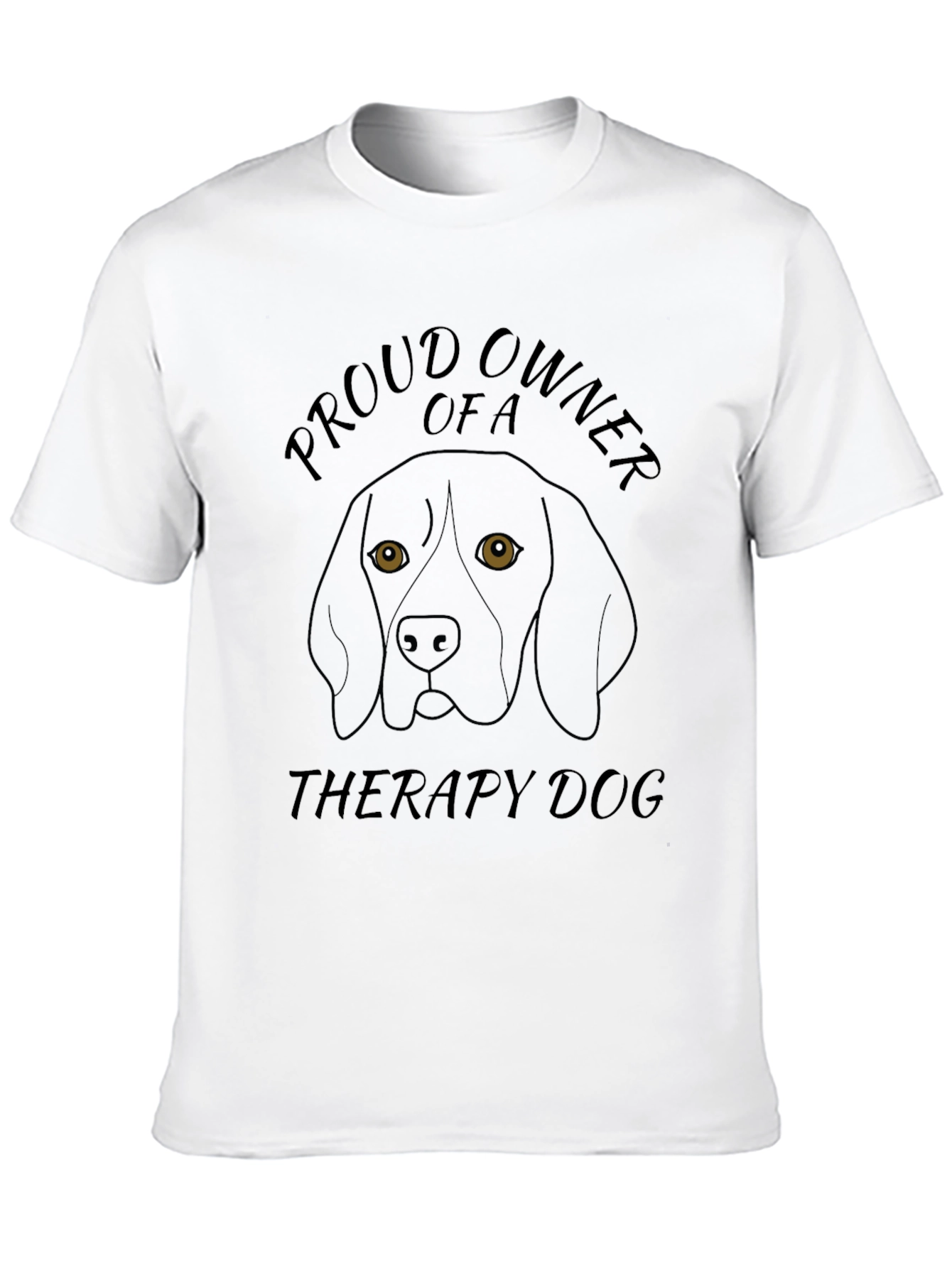 Proud Therapy Dog Owner Black T-Shirt
