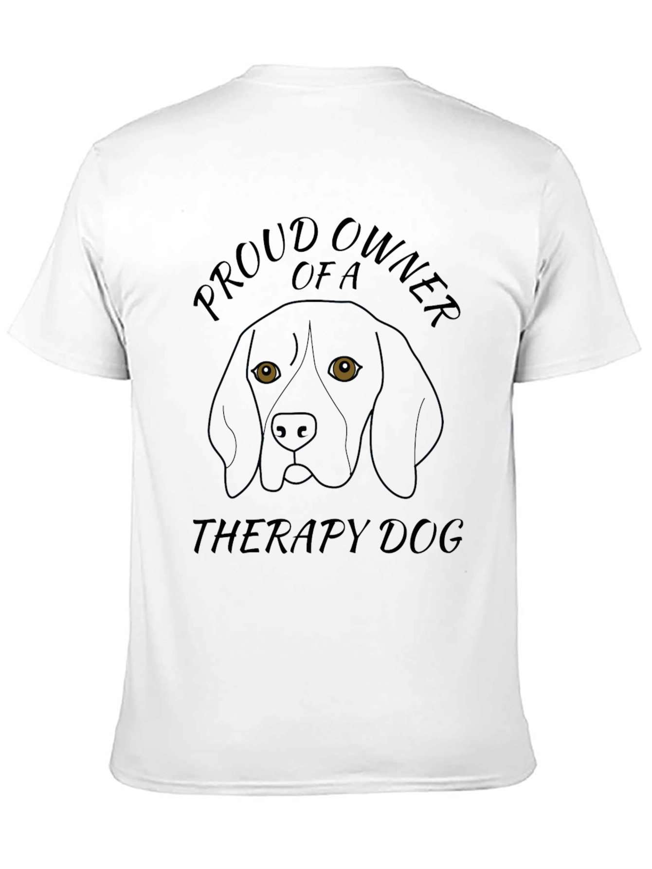 Proud Therapy Dog Owner Black T-Shirt